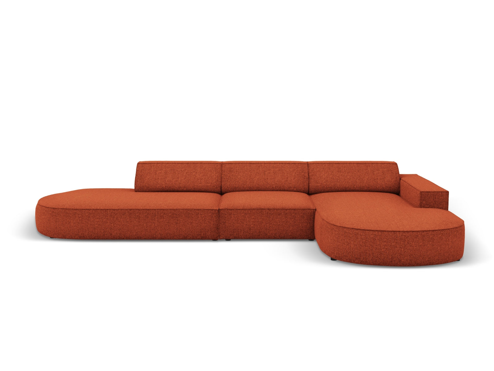 Jodie Modulares Ecksofa rechts 4 Sitzer in Terracotta präsentiert im Onlineshop von KAQTU Design AG. Ecksofa rechts ist von Micadoni
