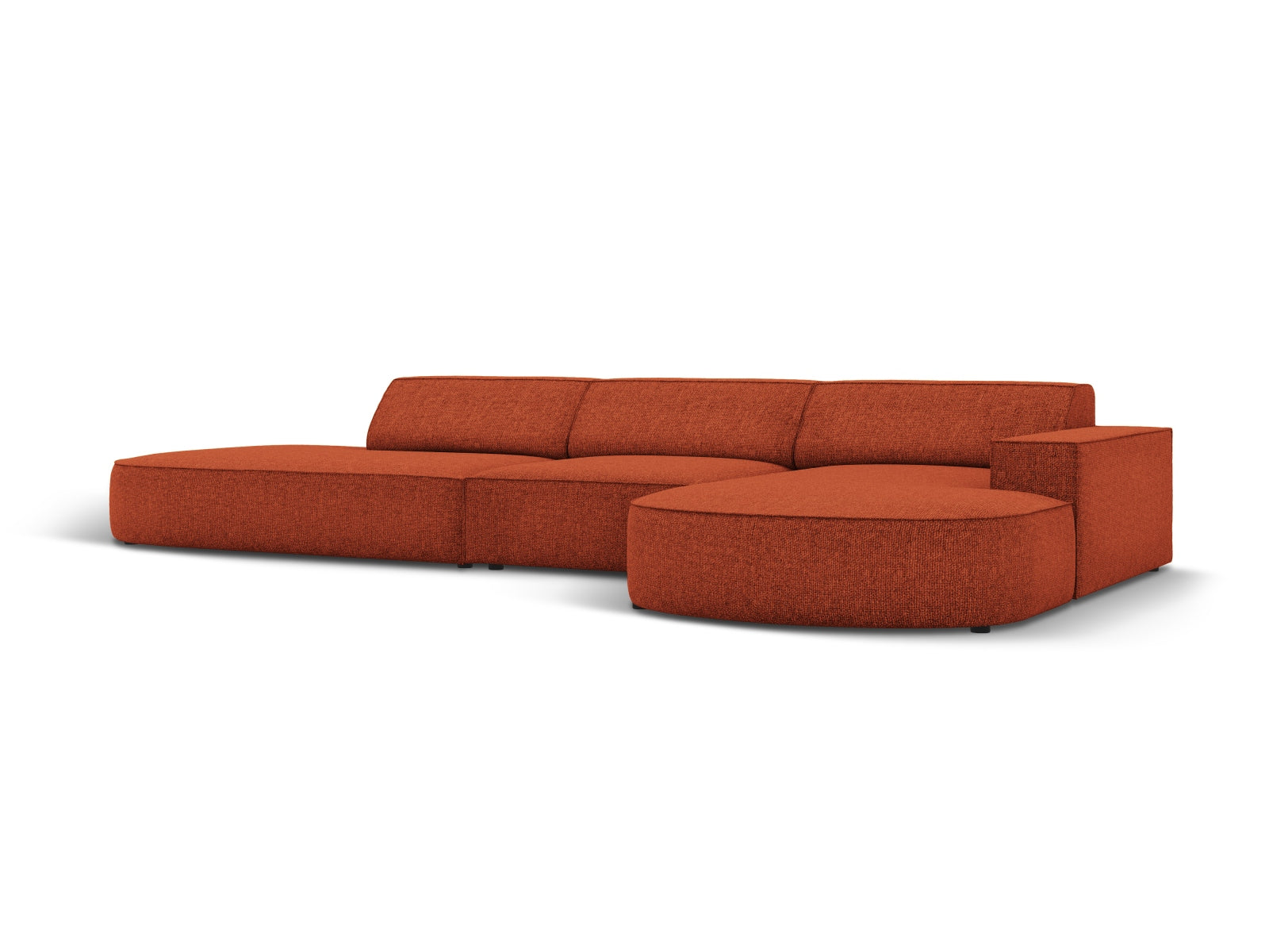 Jodie Modulares Ecksofa rechts 4 Sitzer in Terracotta präsentiert im Onlineshop von KAQTU Design AG. Ecksofa rechts ist von Micadoni