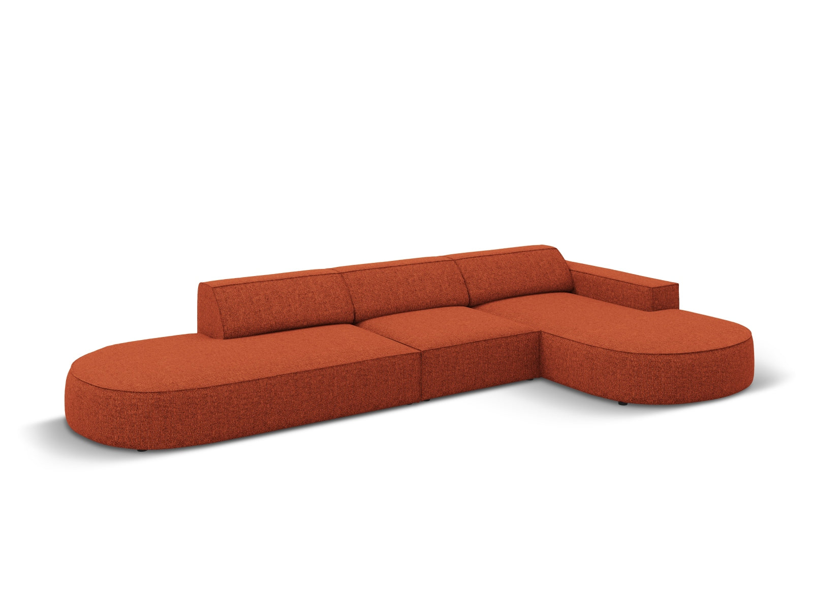Jodie Modulares Ecksofa rechts 4 Sitzer in Terracotta präsentiert im Onlineshop von KAQTU Design AG. Ecksofa rechts ist von Micadoni