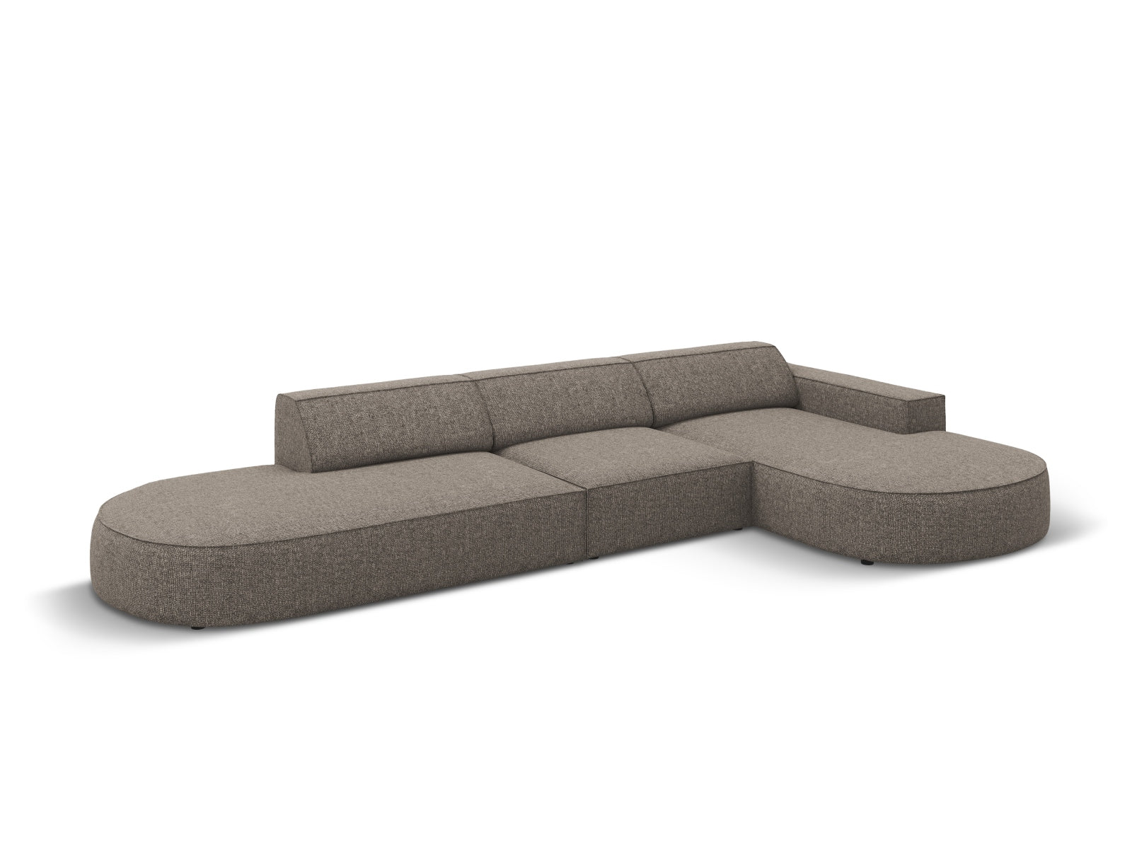 Jodie Modulares Ecksofa rechts 4 Sitzer in Grey präsentiert im Onlineshop von KAQTU Design AG. Ecksofa rechts ist von Micadoni