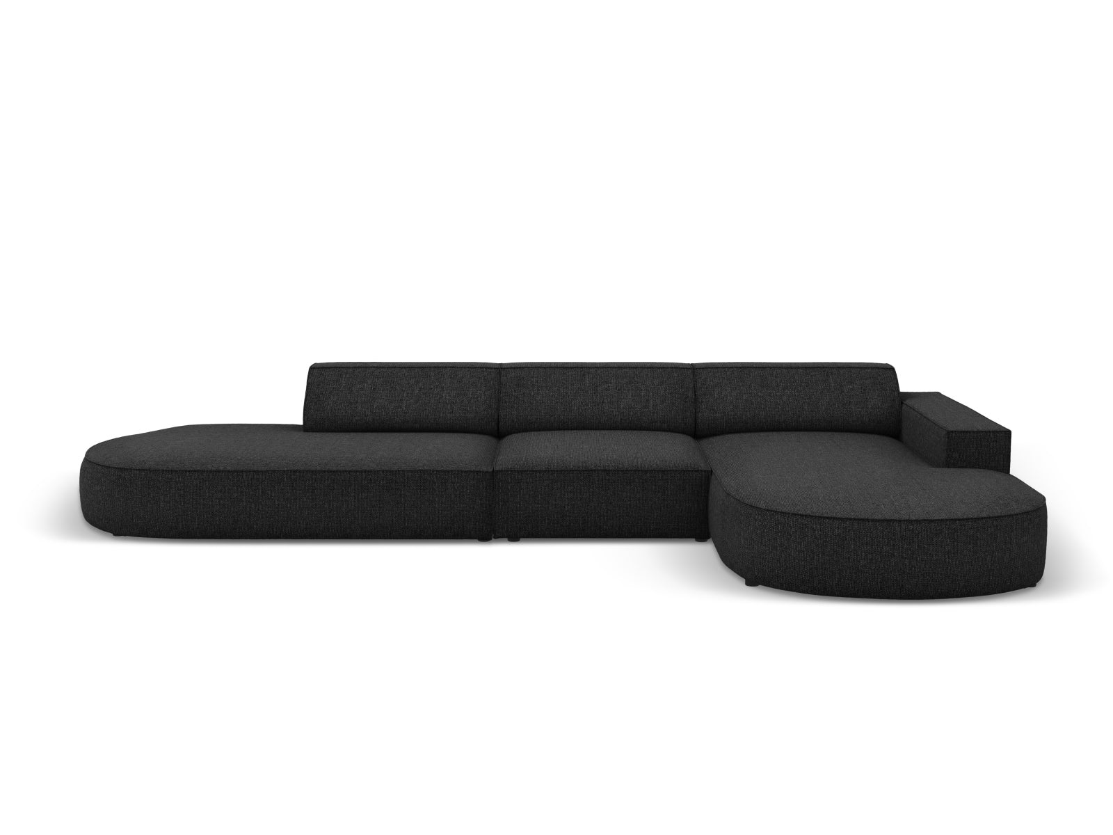 Jodie Modulares Ecksofa rechts 4 Sitzer in Black präsentiert im Onlineshop von KAQTU Design AG. Ecksofa rechts ist von Micadoni