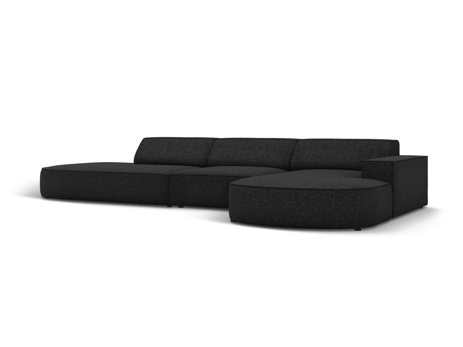 Jodie Modulares Ecksofa rechts 4 Sitzer in Black präsentiert im Onlineshop von KAQTU Design AG. Ecksofa rechts ist von Micadoni