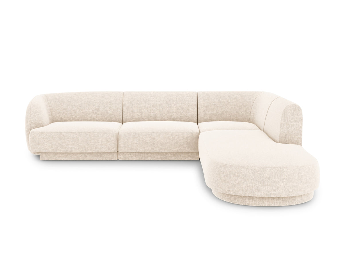 Miley Ecksofa rechts 6 Sitzer in Light Beige-Haga präsentiert im Onlineshop von KAQTU Design AG. Ecksofa rechts ist von Micadoni