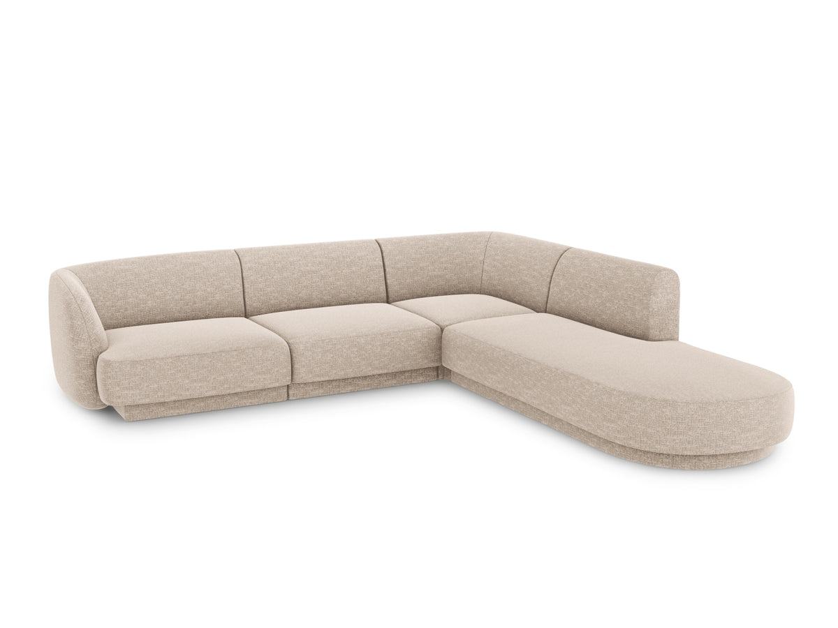 Miley Ecksofa rechts 6 Sitzer in Beige-Haga präsentiert im Onlineshop von KAQTU Design AG. Ecksofa rechts ist von Micadoni