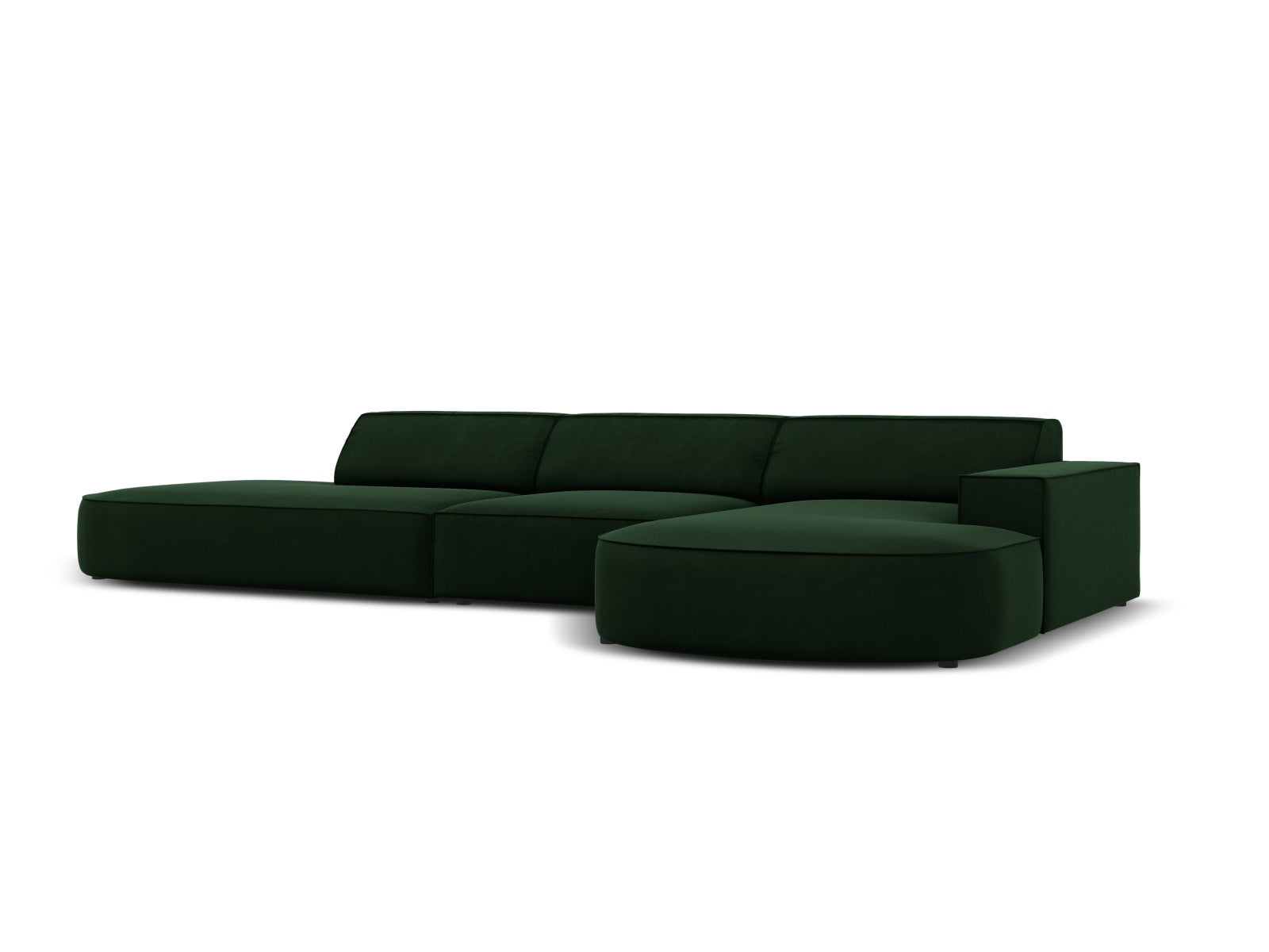 Jodie Velour modulares Ecksofa rechts 4 Sitzer in Bottle Green präsentiert im Onlineshop von KAQTU Design AG. Ecksofa rechts ist von Micadoni