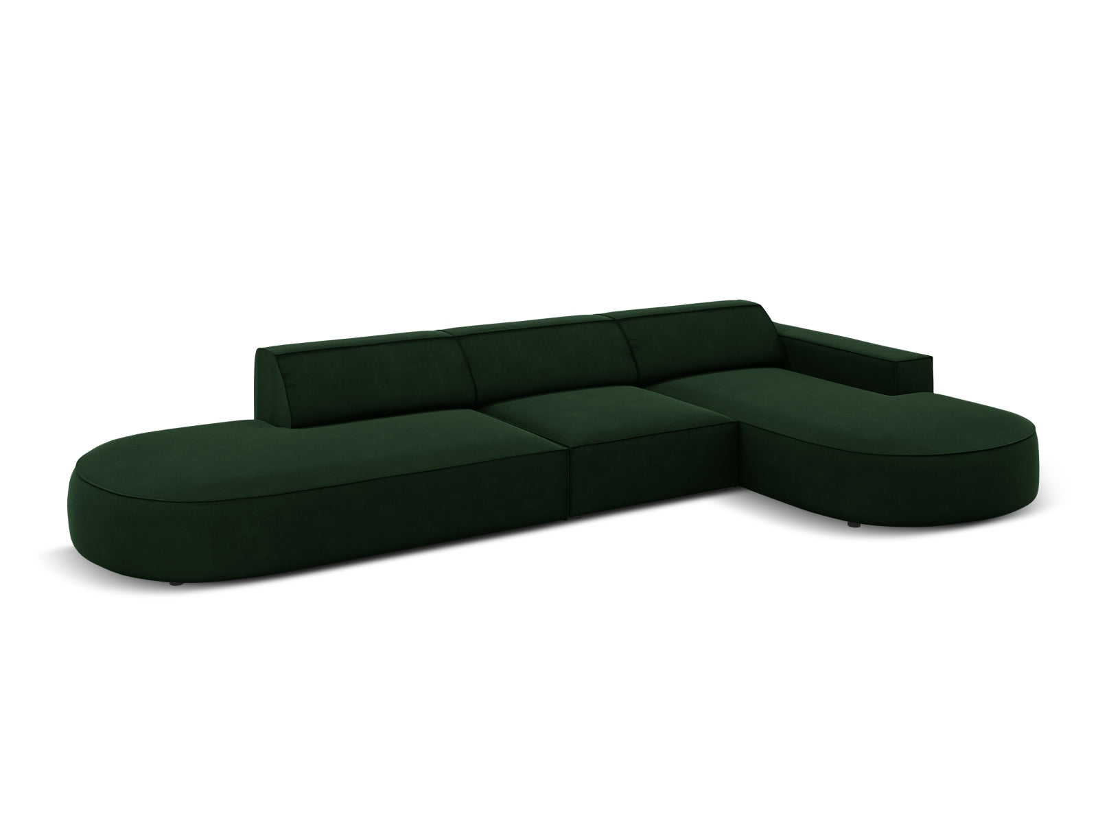 Jodie Velour modulares Ecksofa rechts 4 Sitzer in Bottle Green präsentiert im Onlineshop von KAQTU Design AG. Ecksofa rechts ist von Micadoni