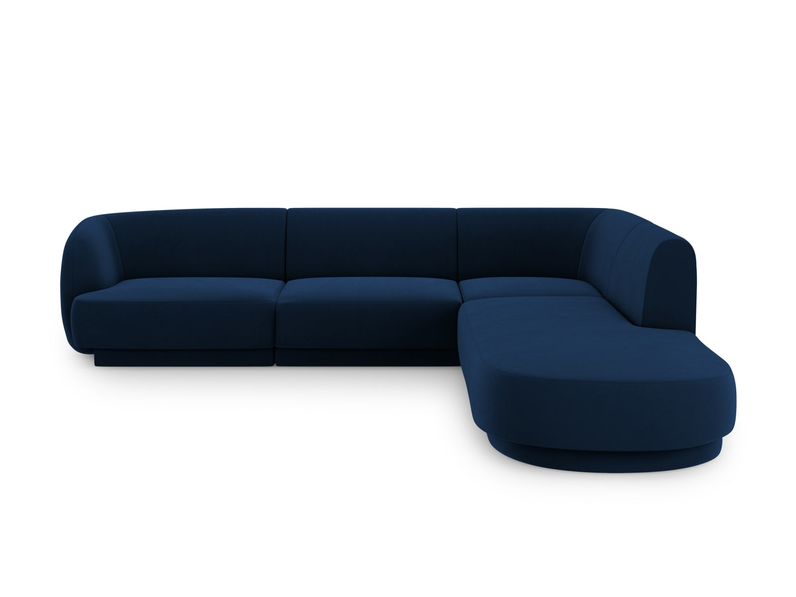 Miley Velour Ecksofa rechts 6 Sitzer in Royal Blue-Bluvel präsentiert im Onlineshop von KAQTU Design AG. Ecksofa rechts ist von Micadoni