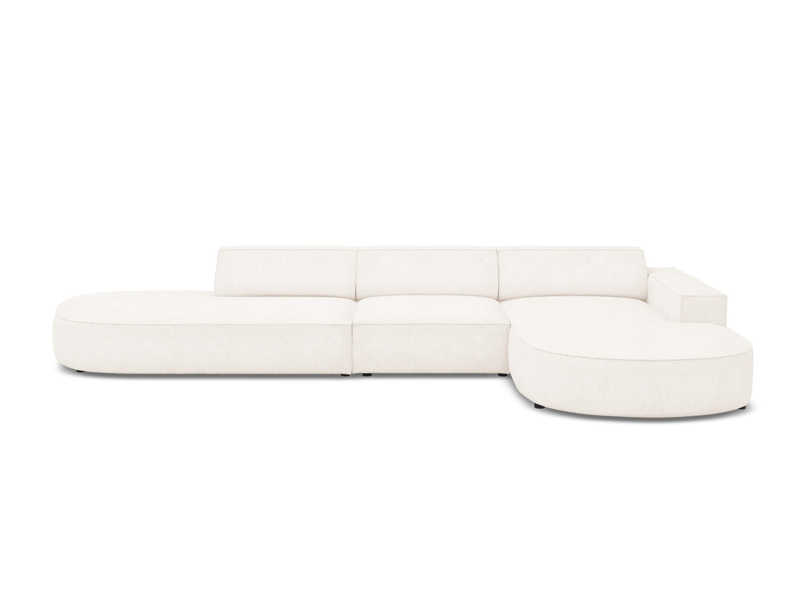 Jodie Boucle modulares Ecksofa rechts 4 Sitzer in Beige präsentiert im Onlineshop von KAQTU Design AG. Ecksofa rechts ist von Micadoni