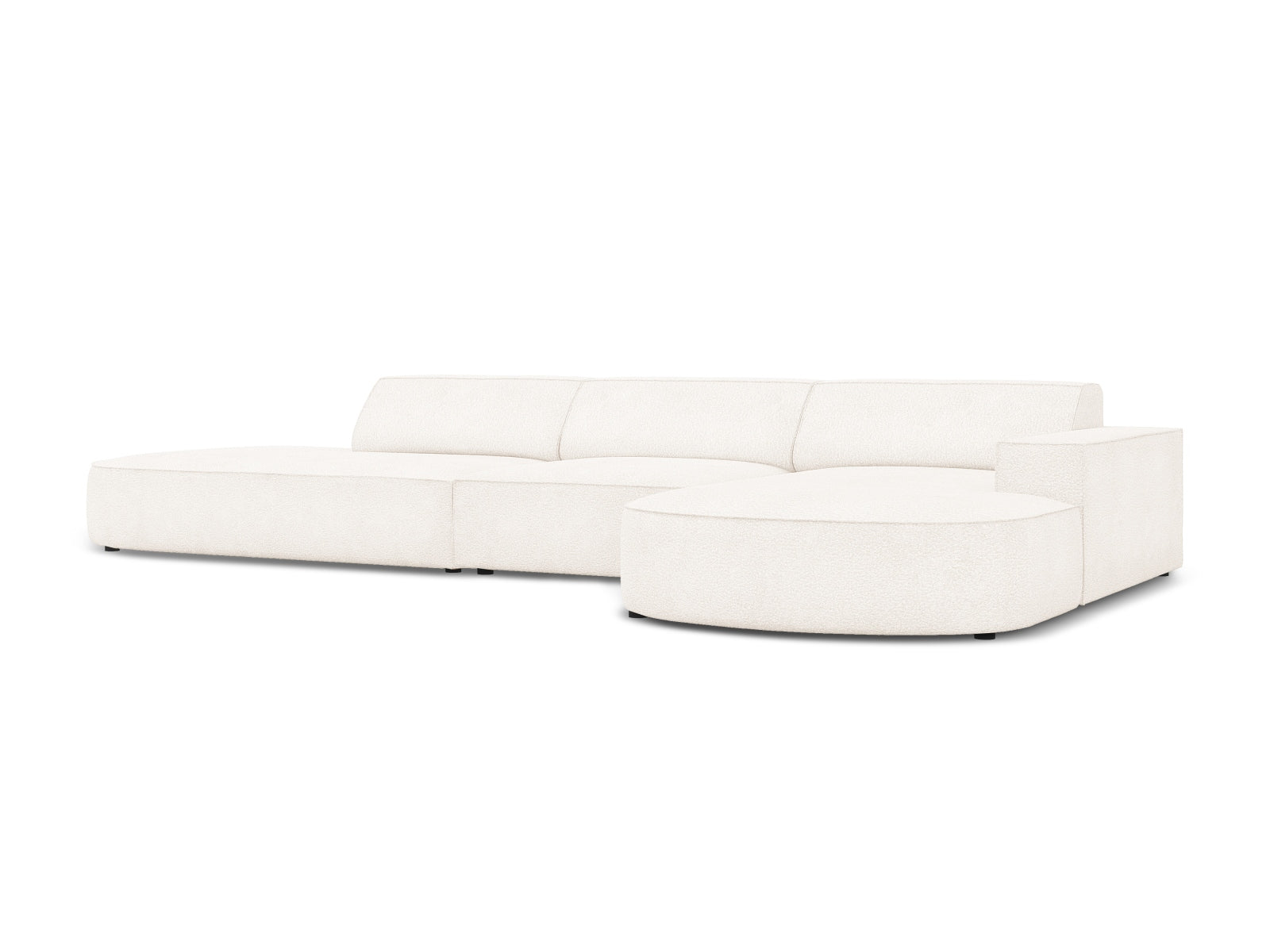 Jodie Boucle modulares Ecksofa rechts 4 Sitzer in Beige präsentiert im Onlineshop von KAQTU Design AG. Ecksofa rechts ist von Micadoni