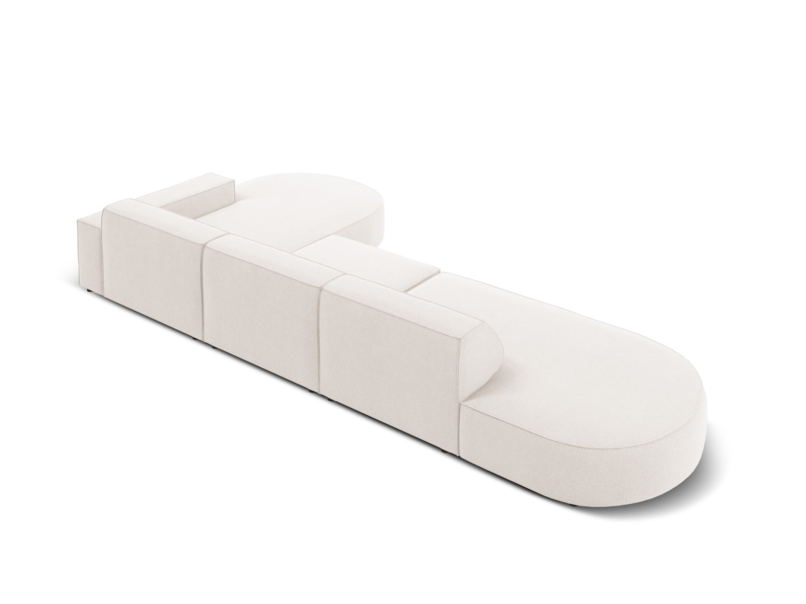 Jodie Modulares Ecksofa rechts 4 Sitzer in Light Beige präsentiert im Onlineshop von KAQTU Design AG. Ecksofa rechts ist von Micadoni