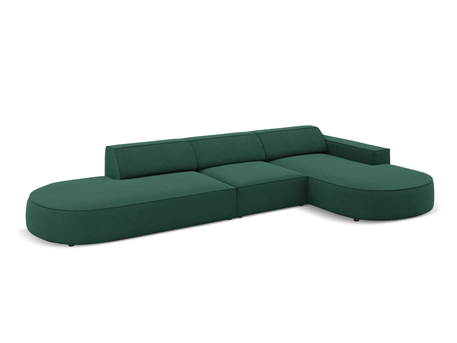 Jodie Modulares Ecksofa rechts 4 Sitzer in Green präsentiert im Onlineshop von KAQTU Design AG. Ecksofa rechts ist von Micadoni