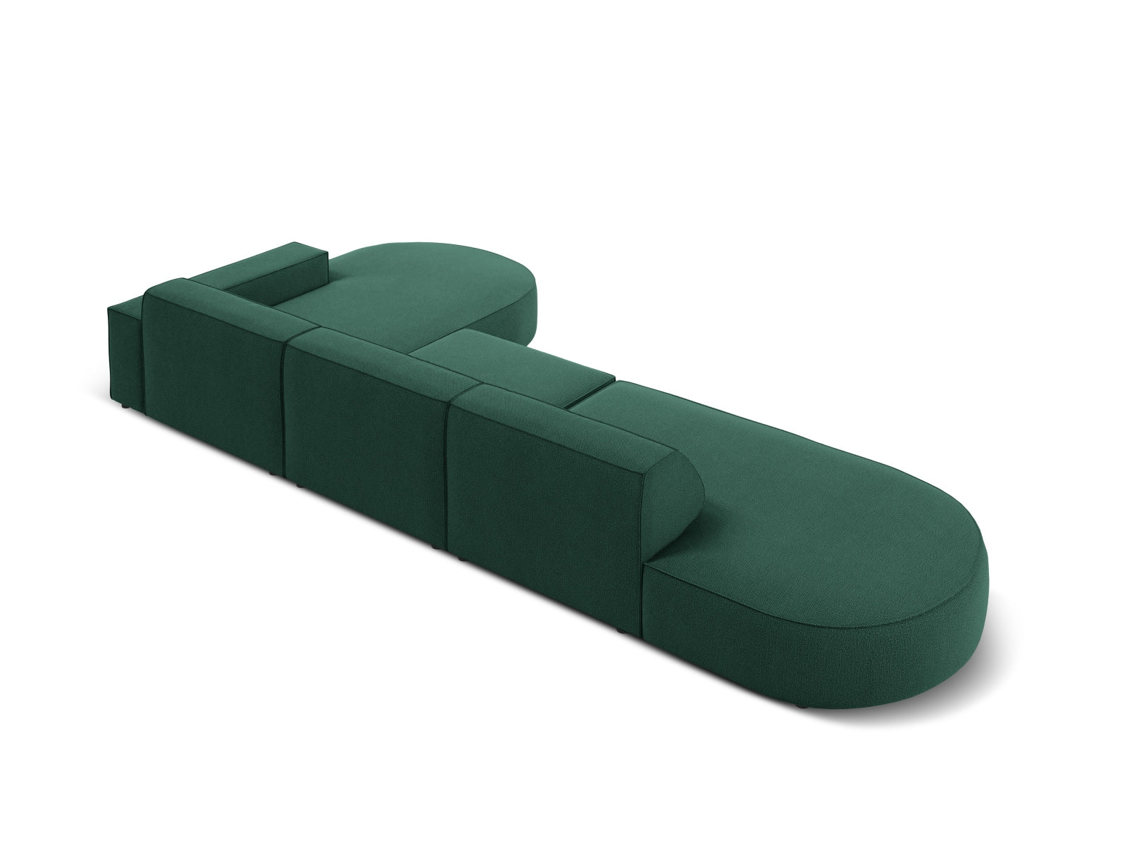 Jodie Modulares Ecksofa rechts 4 Sitzer in Green präsentiert im Onlineshop von KAQTU Design AG. Ecksofa rechts ist von Micadoni