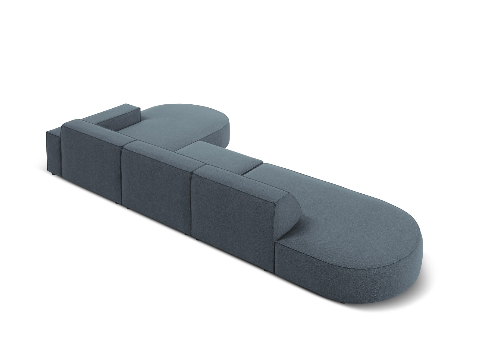 Jodie Modulares Ecksofa rechts 4 Sitzer in Blue präsentiert im Onlineshop von KAQTU Design AG. Ecksofa rechts ist von Micadoni