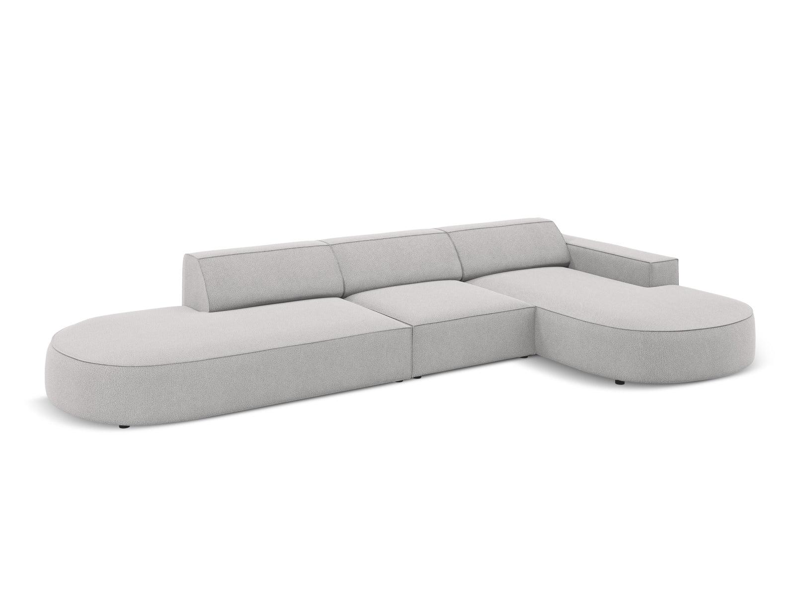 Jodie Modulares Ecksofa rechts 4 Sitzer in Light Grey präsentiert im Onlineshop von KAQTU Design AG. Ecksofa rechts ist von Micadoni