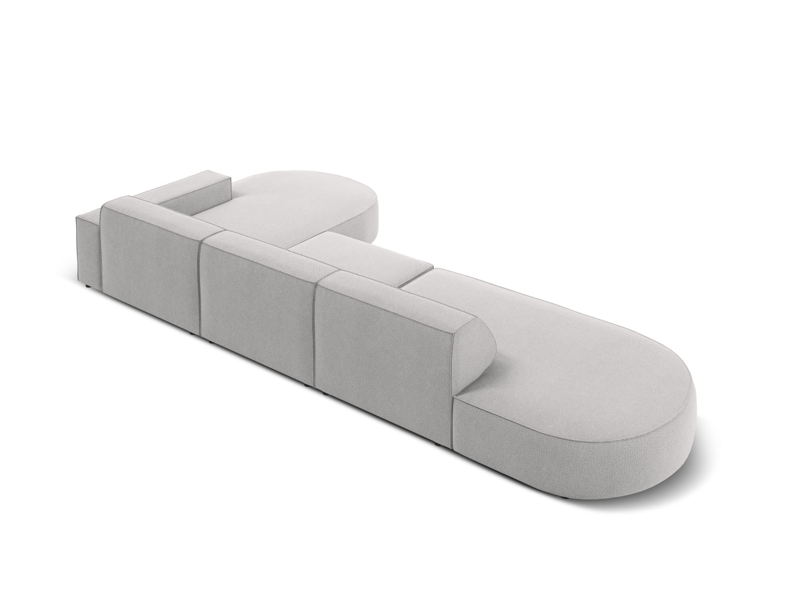 Jodie Modulares Ecksofa rechts 4 Sitzer in Light Grey präsentiert im Onlineshop von KAQTU Design AG. Ecksofa rechts ist von Micadoni