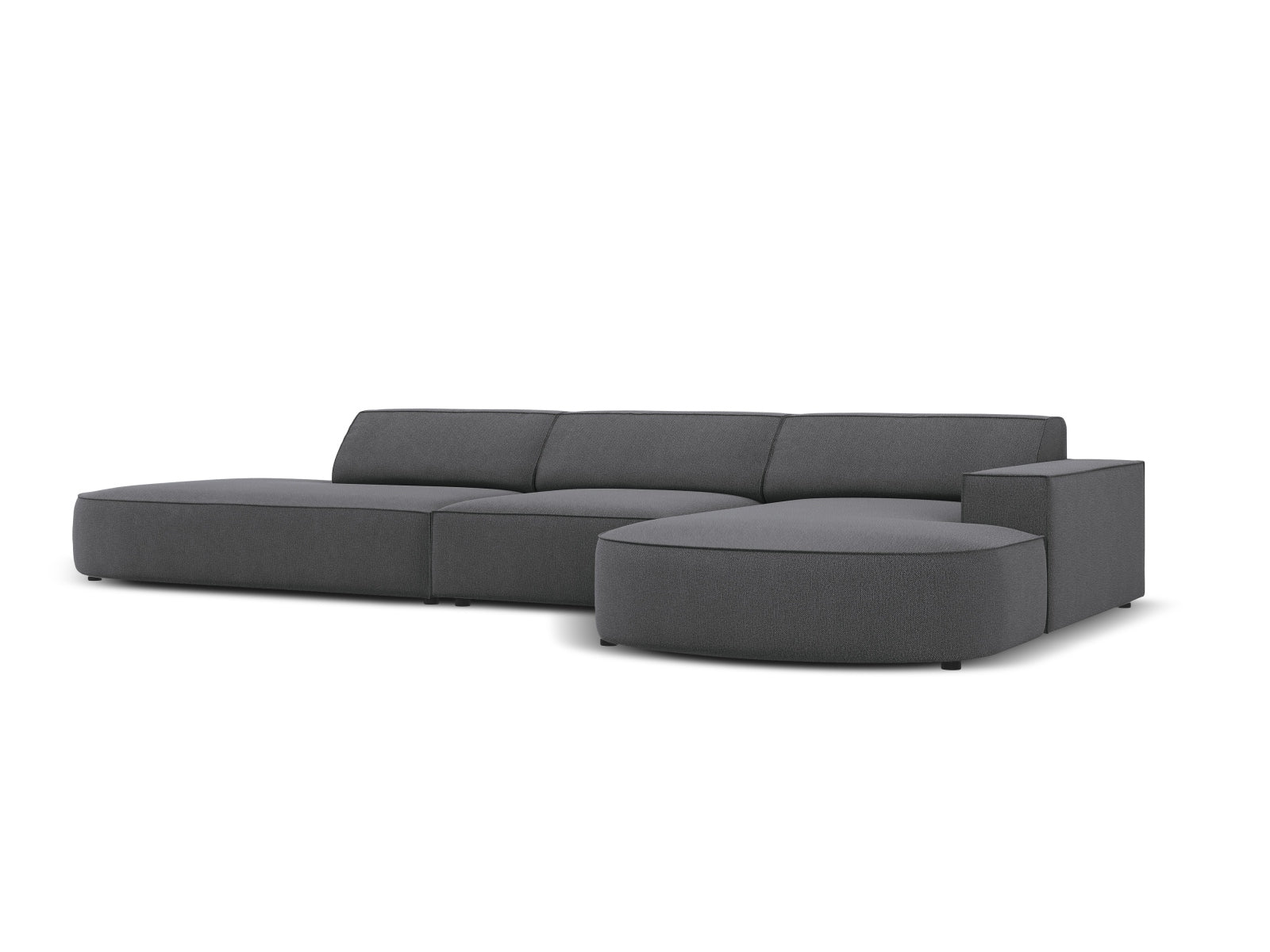 Jodie Modulares Ecksofa rechts 4 Sitzer in Dark Grey präsentiert im Onlineshop von KAQTU Design AG. Ecksofa rechts ist von Micadoni