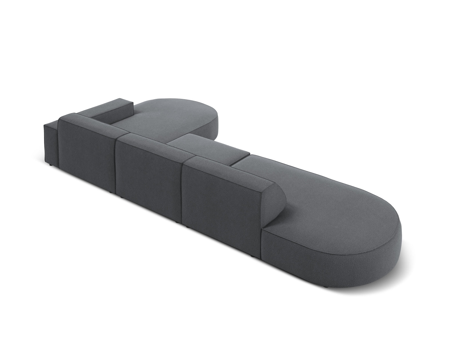 Jodie Modulares Ecksofa rechts 4 Sitzer in Dark Grey präsentiert im Onlineshop von KAQTU Design AG. Ecksofa rechts ist von Micadoni