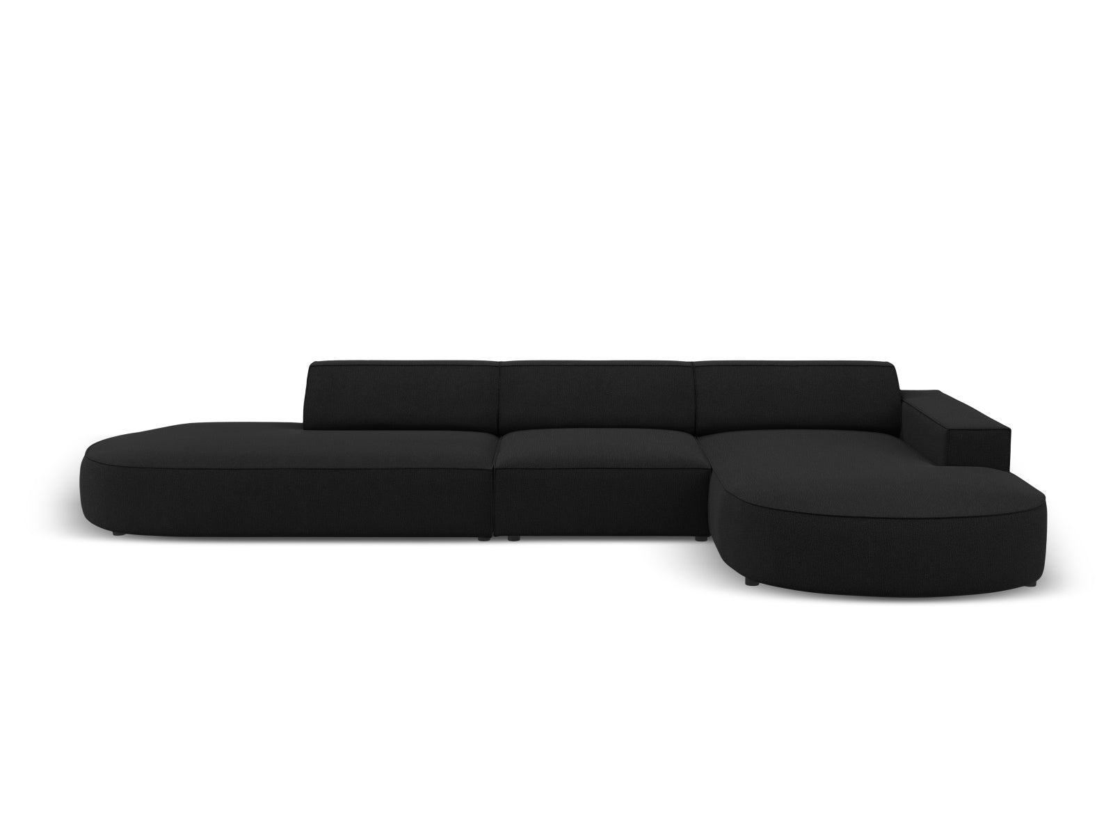 Jodie Modulares Ecksofa rechts 4 Sitzer in Black präsentiert im Onlineshop von KAQTU Design AG. Ecksofa rechts ist von Micadoni