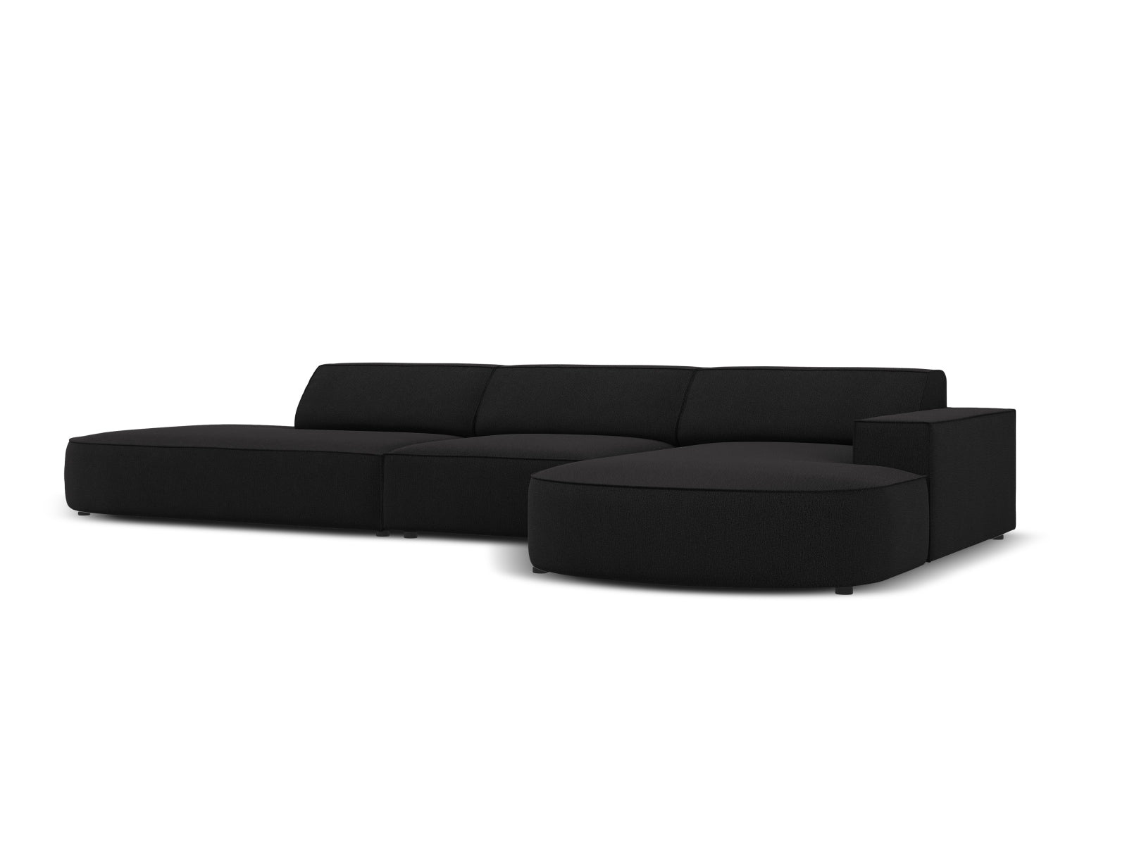 Jodie Modulares Ecksofa rechts 4 Sitzer in Black präsentiert im Onlineshop von KAQTU Design AG. Ecksofa rechts ist von Micadoni