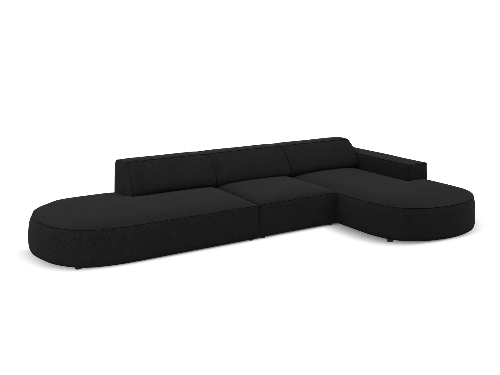 Jodie Modulares Ecksofa rechts 4 Sitzer in Black präsentiert im Onlineshop von KAQTU Design AG. Ecksofa rechts ist von Micadoni