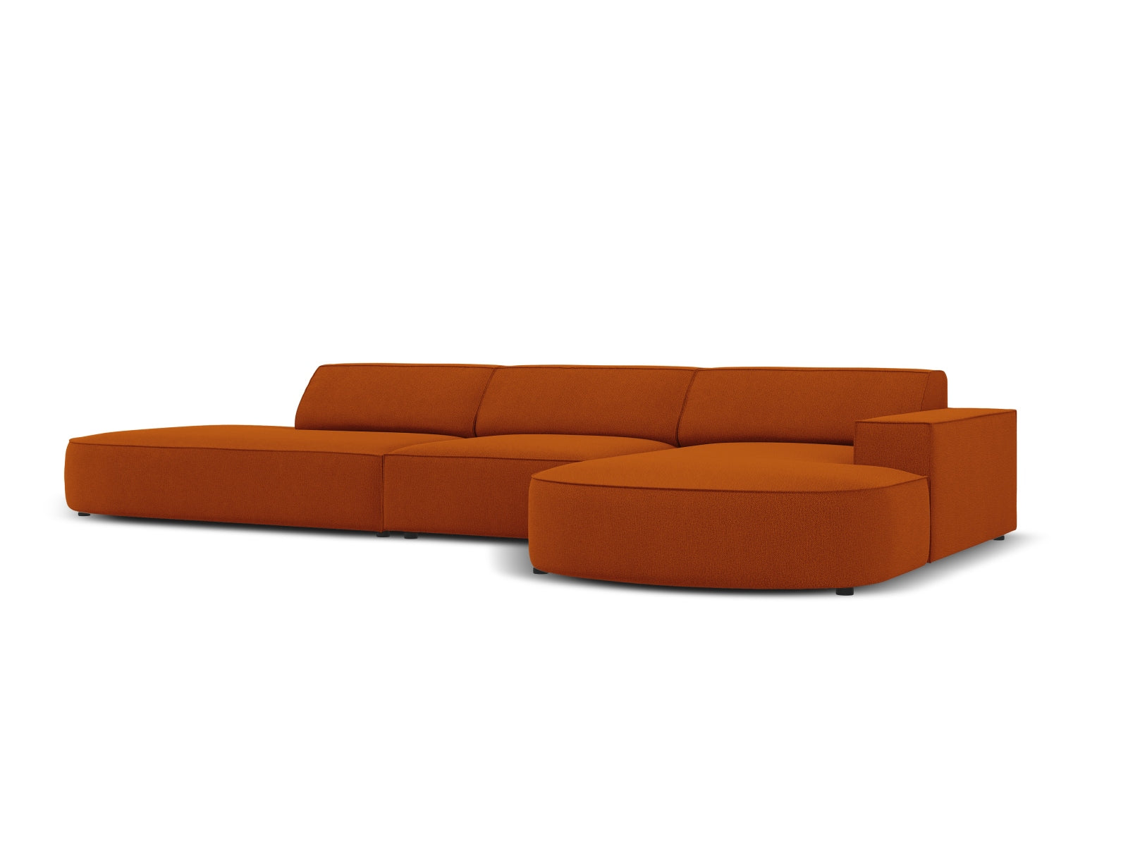 Jodie Modulares Ecksofa rechts 4 Sitzer in Terracotta präsentiert im Onlineshop von KAQTU Design AG. Ecksofa rechts ist von Micadoni