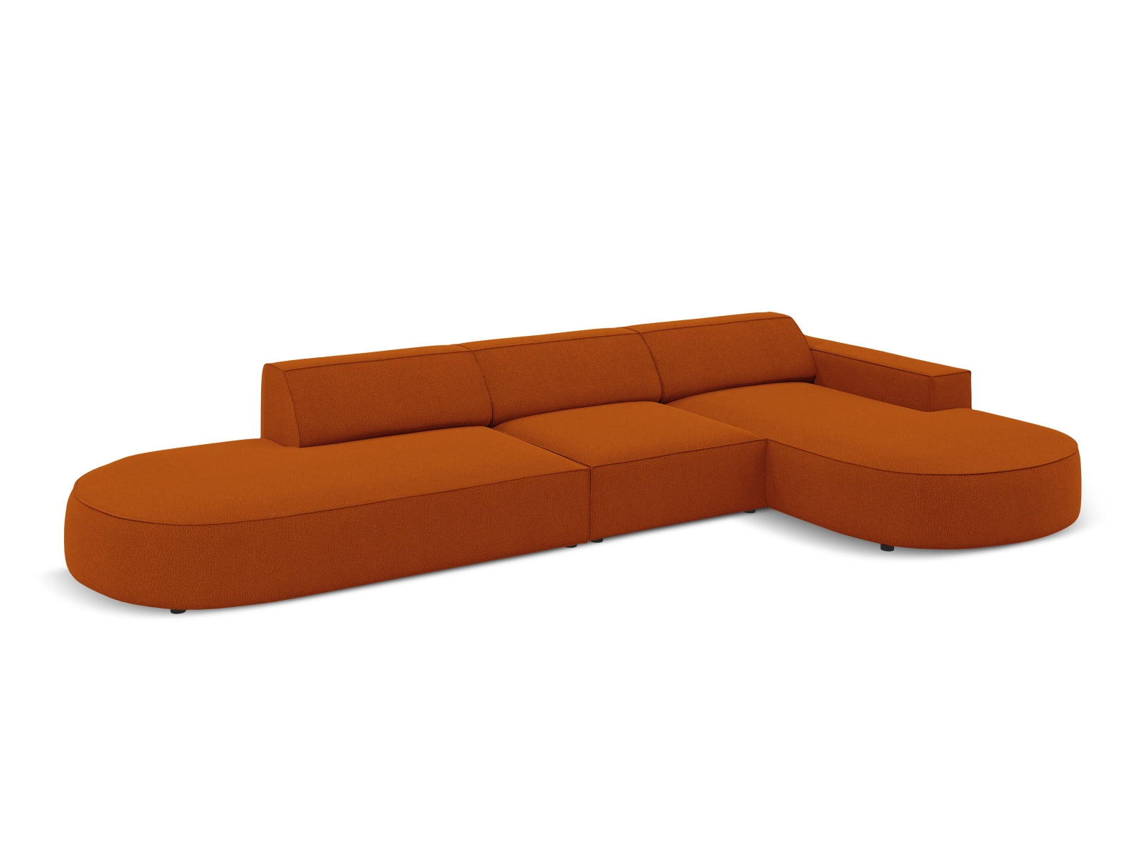 Jodie Modulares Ecksofa rechts 4 Sitzer in Terracotta präsentiert im Onlineshop von KAQTU Design AG. Ecksofa rechts ist von Micadoni