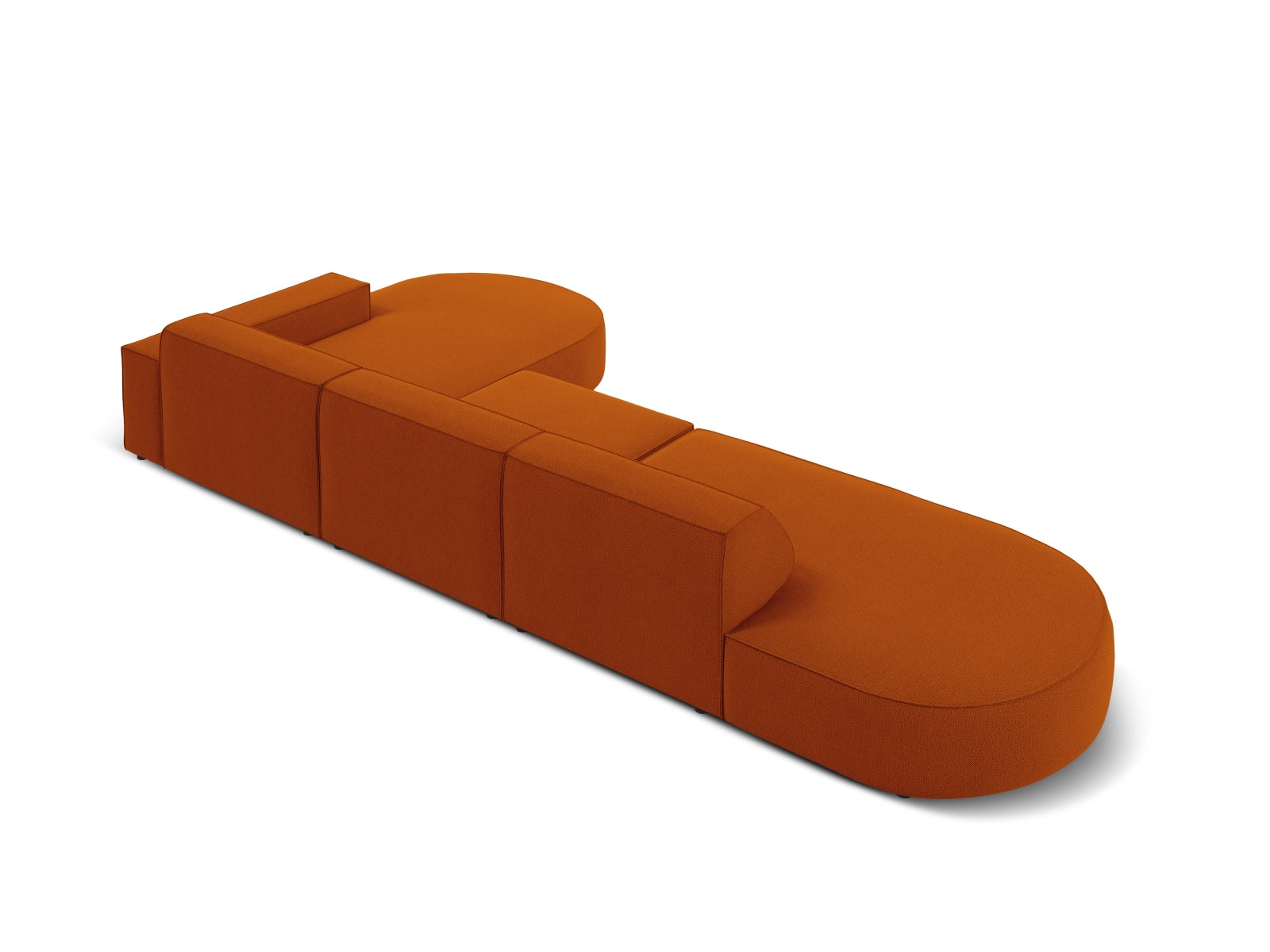 Jodie Modulares Ecksofa rechts 4 Sitzer in Terracotta präsentiert im Onlineshop von KAQTU Design AG. Ecksofa rechts ist von Micadoni