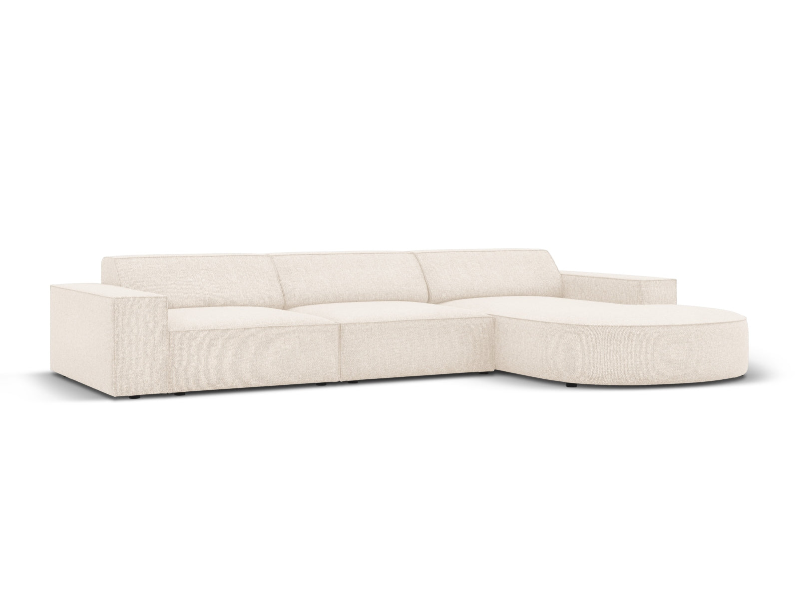 Jodie Modulares Ecksofa rechts 4 Sitzer in Light Beige präsentiert im Onlineshop von KAQTU Design AG. Ecksofa rechts ist von Micadoni