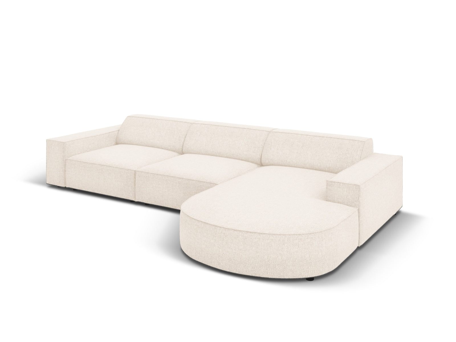 Jodie Modulares Ecksofa rechts 4 Sitzer in Light Beige präsentiert im Onlineshop von KAQTU Design AG. Ecksofa rechts ist von Micadoni