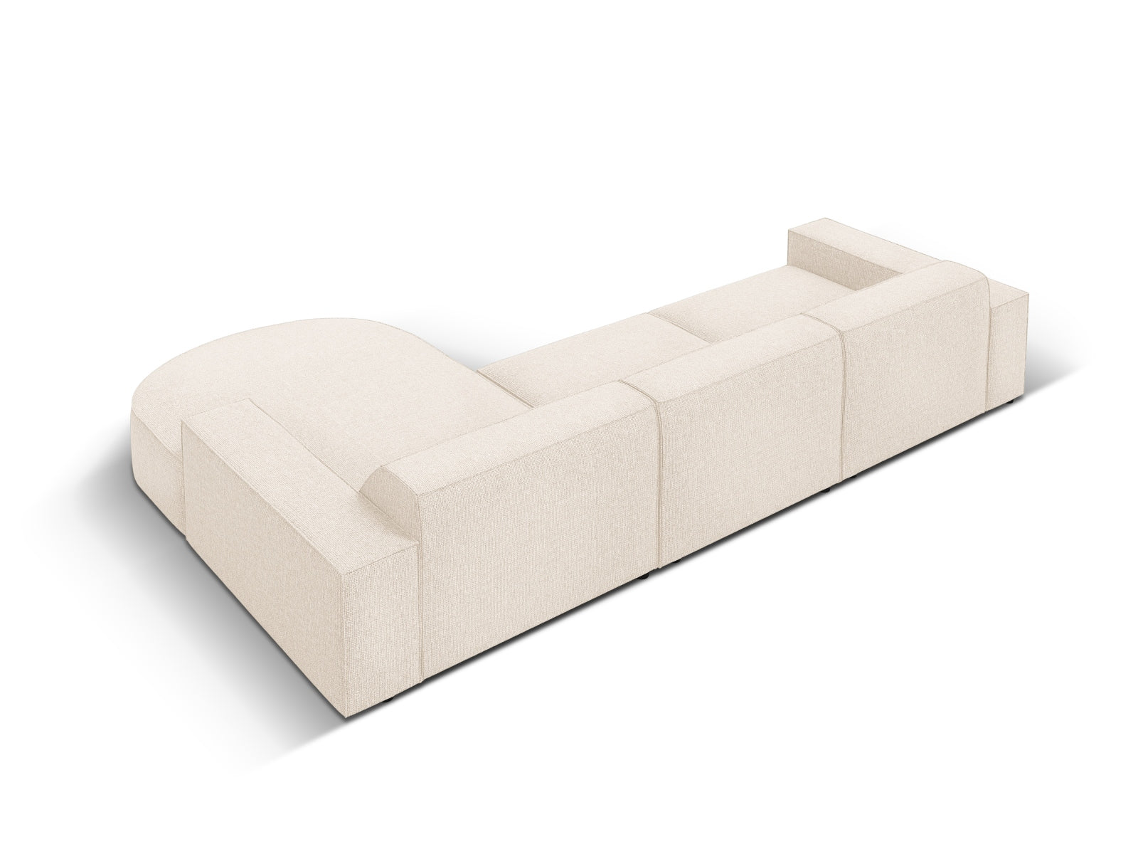 Jodie Modulares Ecksofa rechts 4 Sitzer in Light Beige präsentiert im Onlineshop von KAQTU Design AG. Ecksofa rechts ist von Micadoni