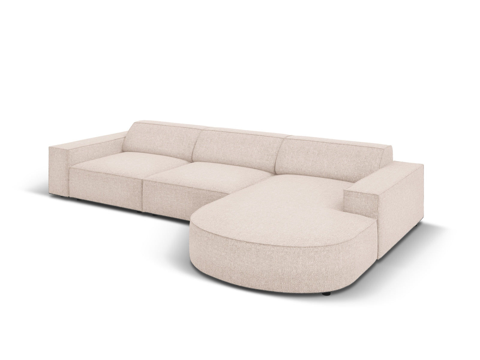 Jodie Modulares Ecksofa rechts 4 Sitzer in Beige präsentiert im Onlineshop von KAQTU Design AG. Ecksofa rechts ist von Micadoni