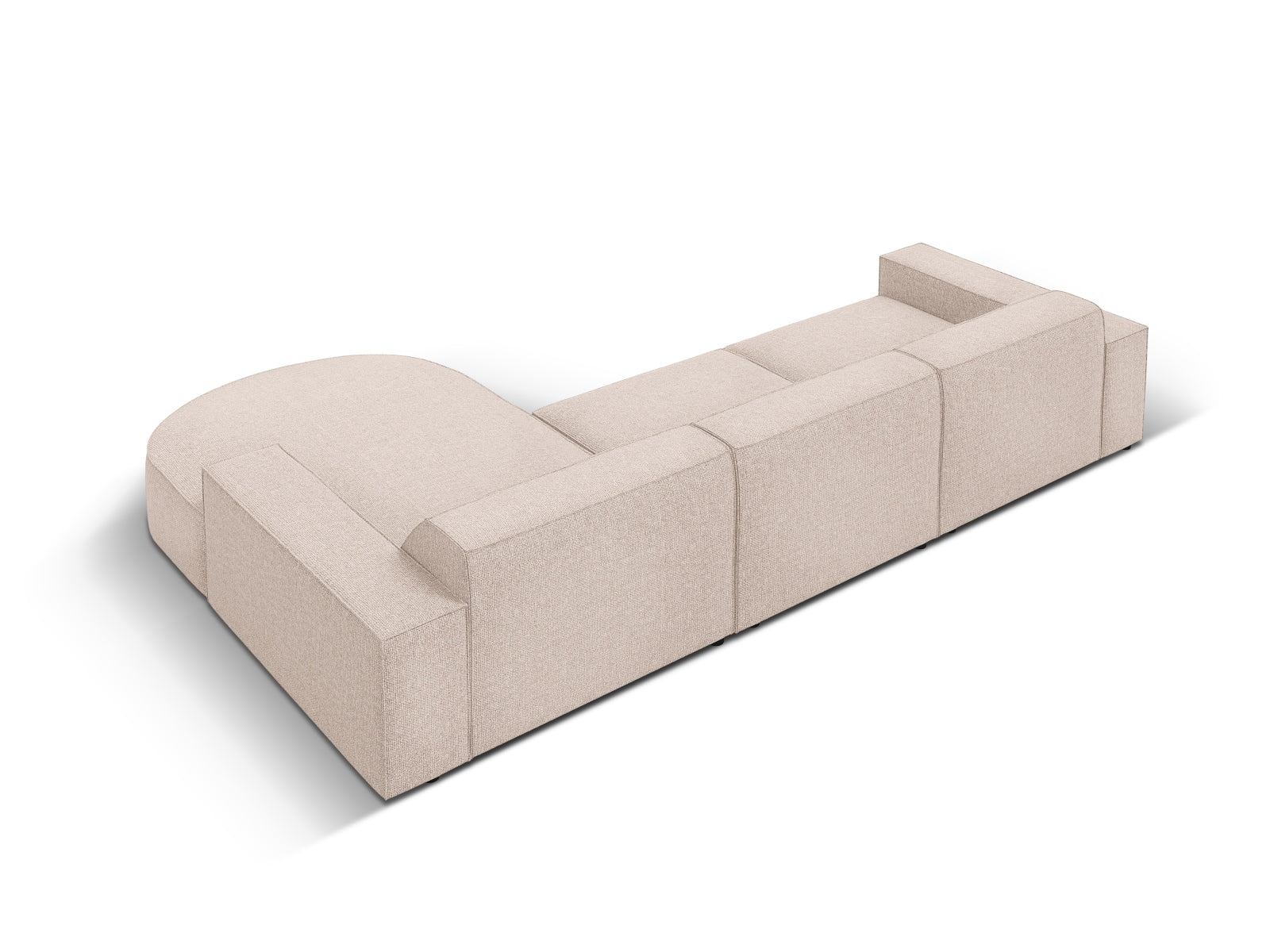 Jodie Modulares Ecksofa rechts 4 Sitzer in Beige präsentiert im Onlineshop von KAQTU Design AG. Ecksofa rechts ist von Micadoni