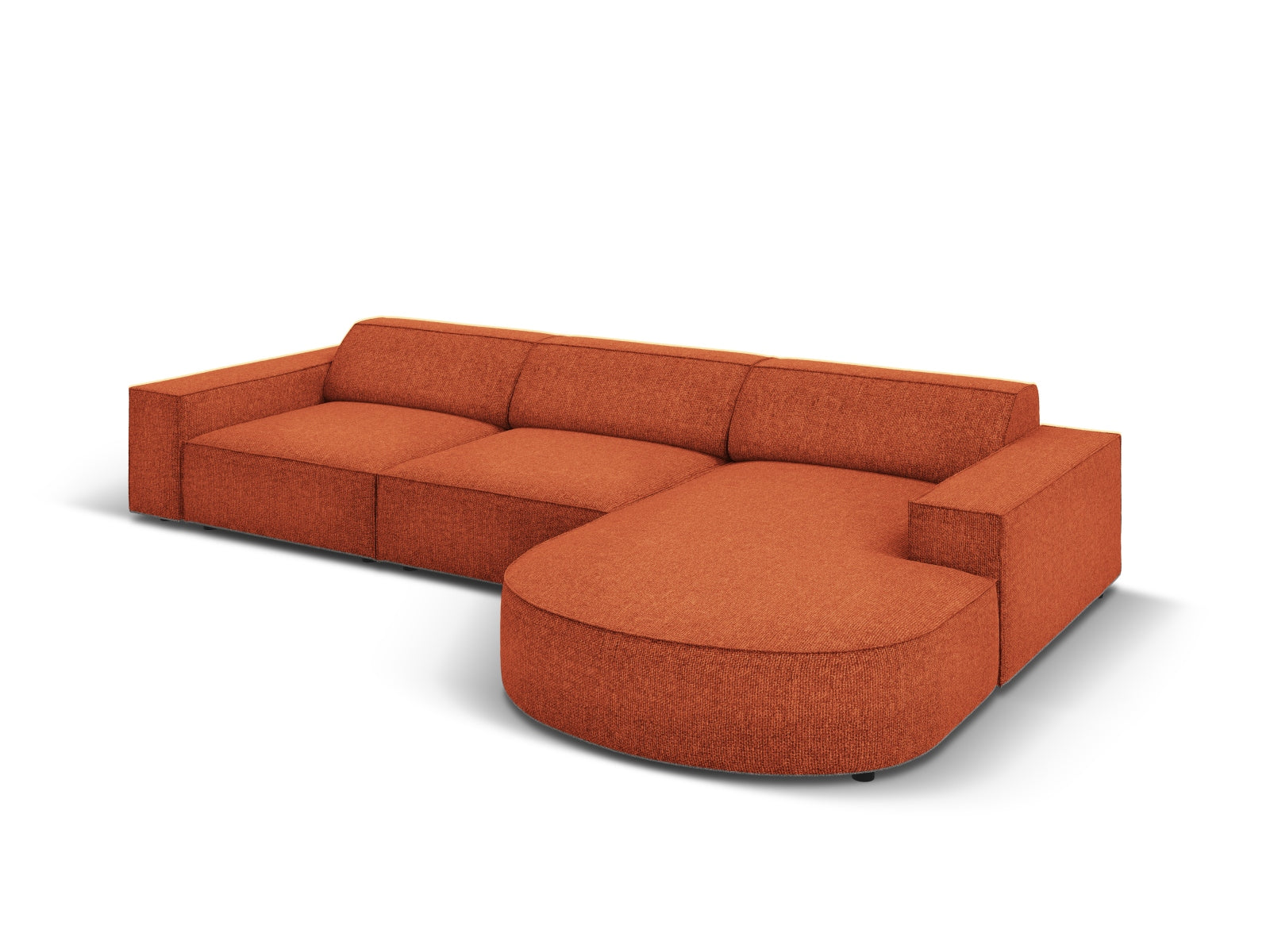 Jodie Modulares Ecksofa rechts 4 Sitzer in Terracotta präsentiert im Onlineshop von KAQTU Design AG. Ecksofa rechts ist von Micadoni