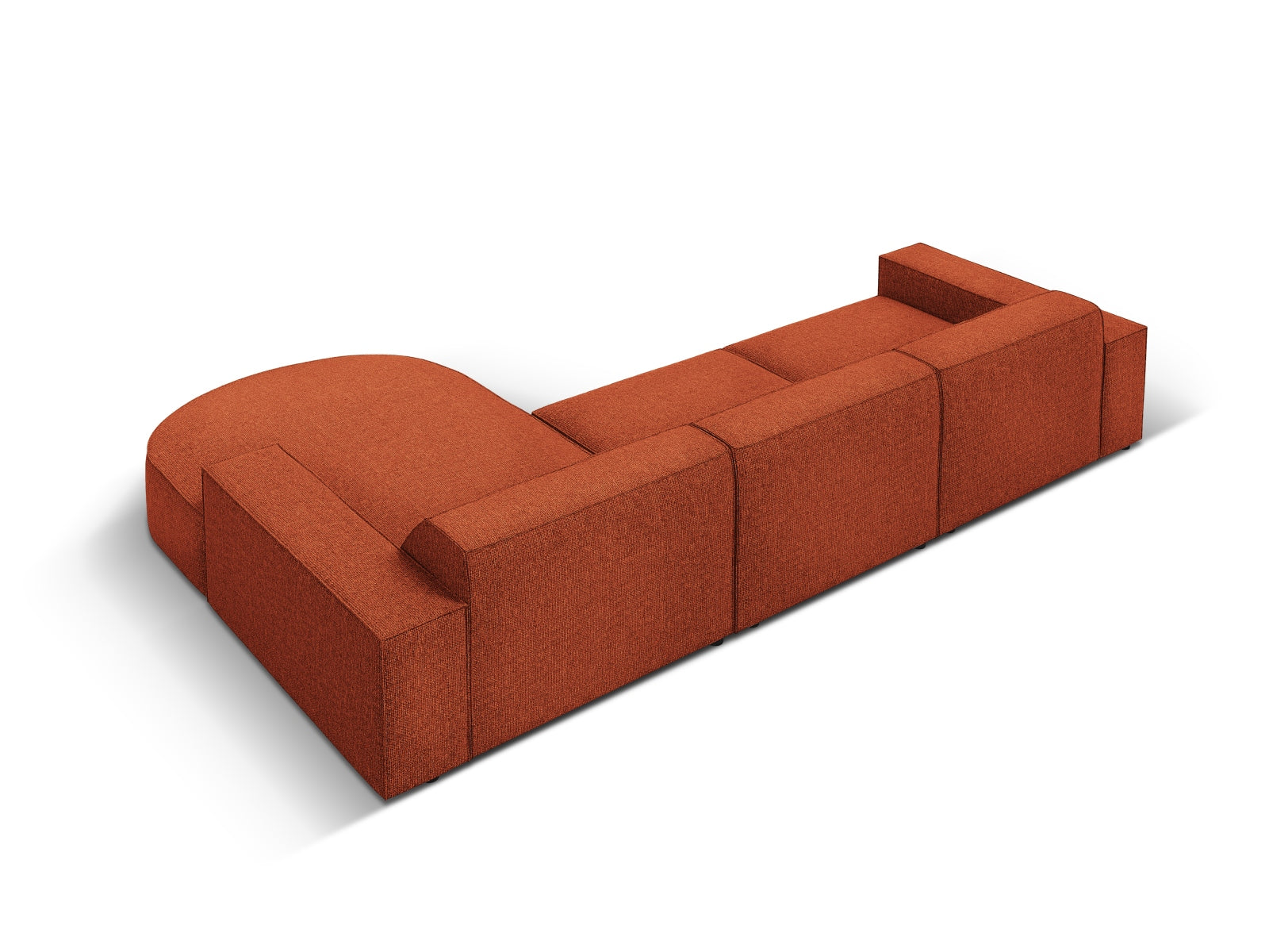 Jodie Modulares Ecksofa rechts 4 Sitzer in Terracotta präsentiert im Onlineshop von KAQTU Design AG. Ecksofa rechts ist von Micadoni