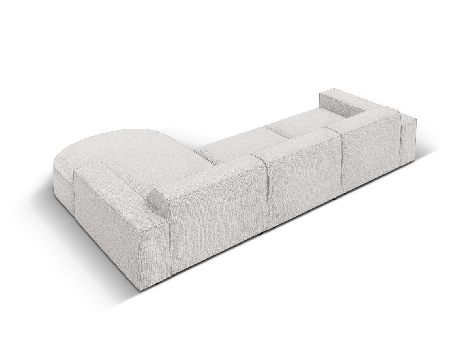 Jodie Modulares Ecksofa rechts 4 Sitzer in Light Grey präsentiert im Onlineshop von KAQTU Design AG. Ecksofa rechts ist von Micadoni