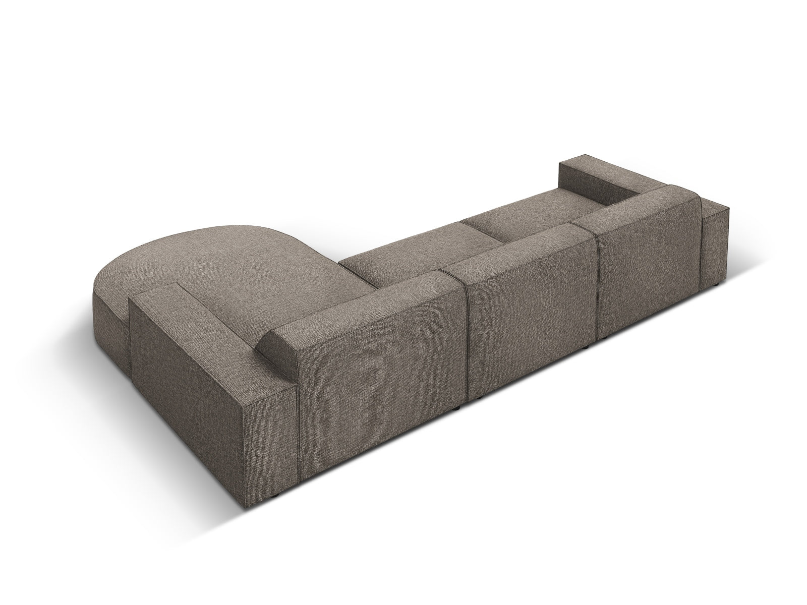 Jodie Modulares Ecksofa rechts 4 Sitzer in Grey präsentiert im Onlineshop von KAQTU Design AG. Ecksofa rechts ist von Micadoni