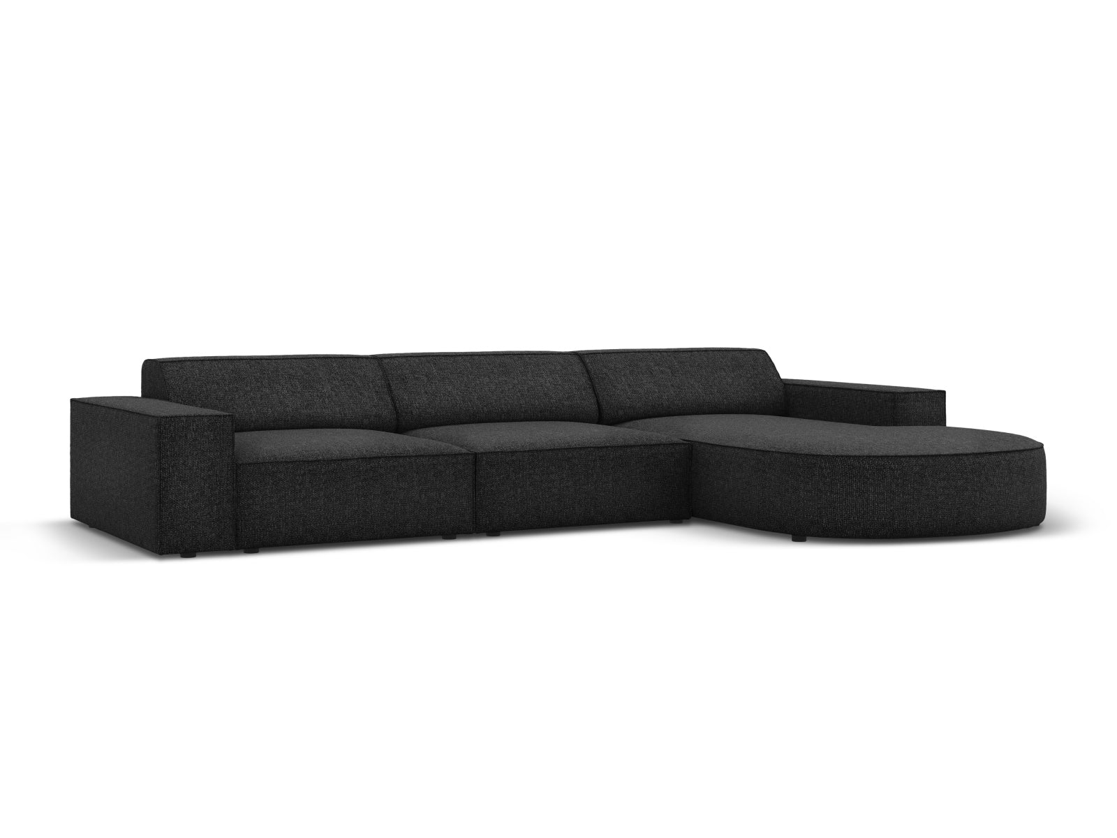 Jodie Modulares Ecksofa rechts 4 Sitzer in Black präsentiert im Onlineshop von KAQTU Design AG. Ecksofa rechts ist von Micadoni
