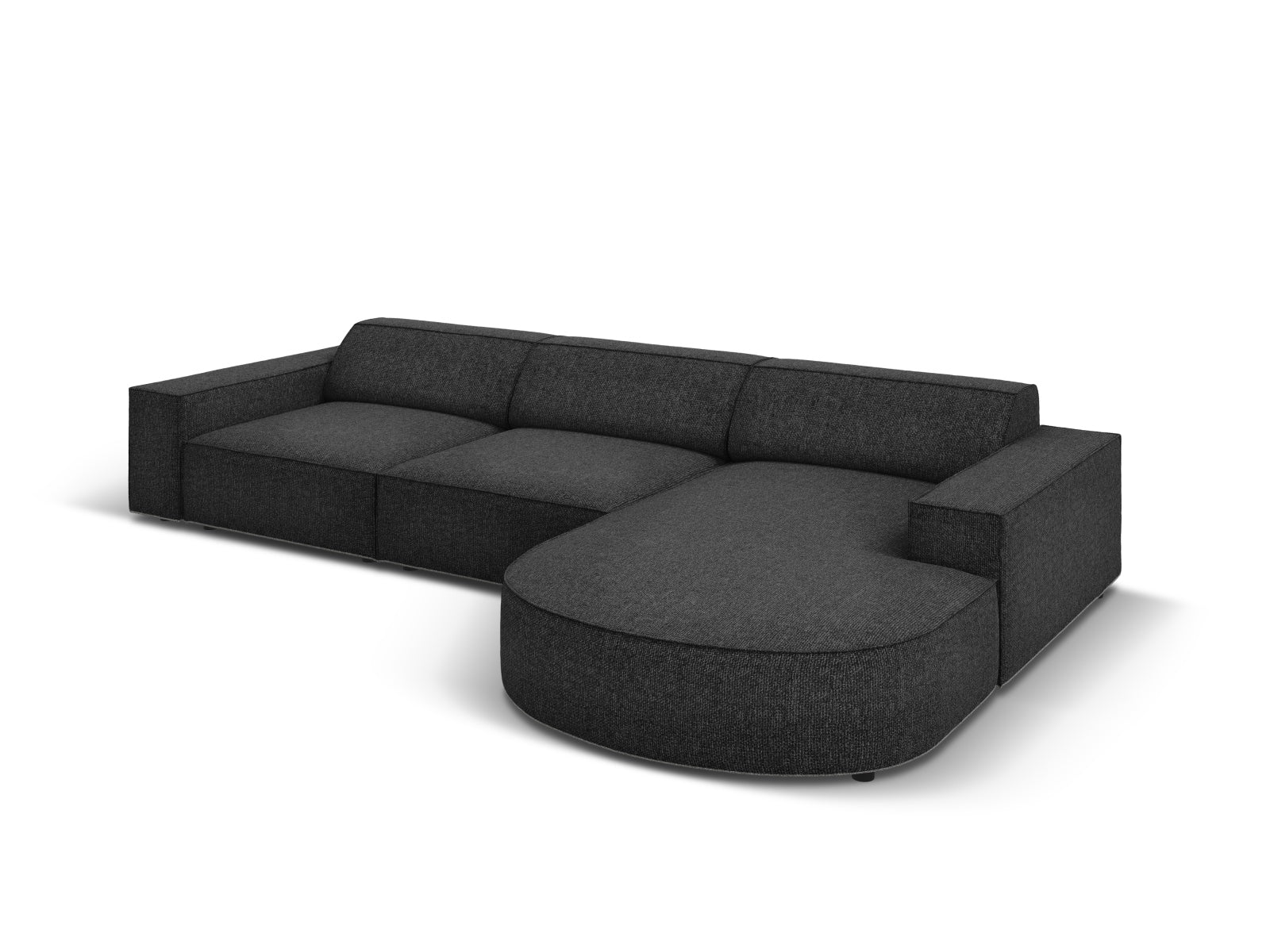 Jodie Modulares Ecksofa rechts 4 Sitzer in Black präsentiert im Onlineshop von KAQTU Design AG. Ecksofa rechts ist von Micadoni