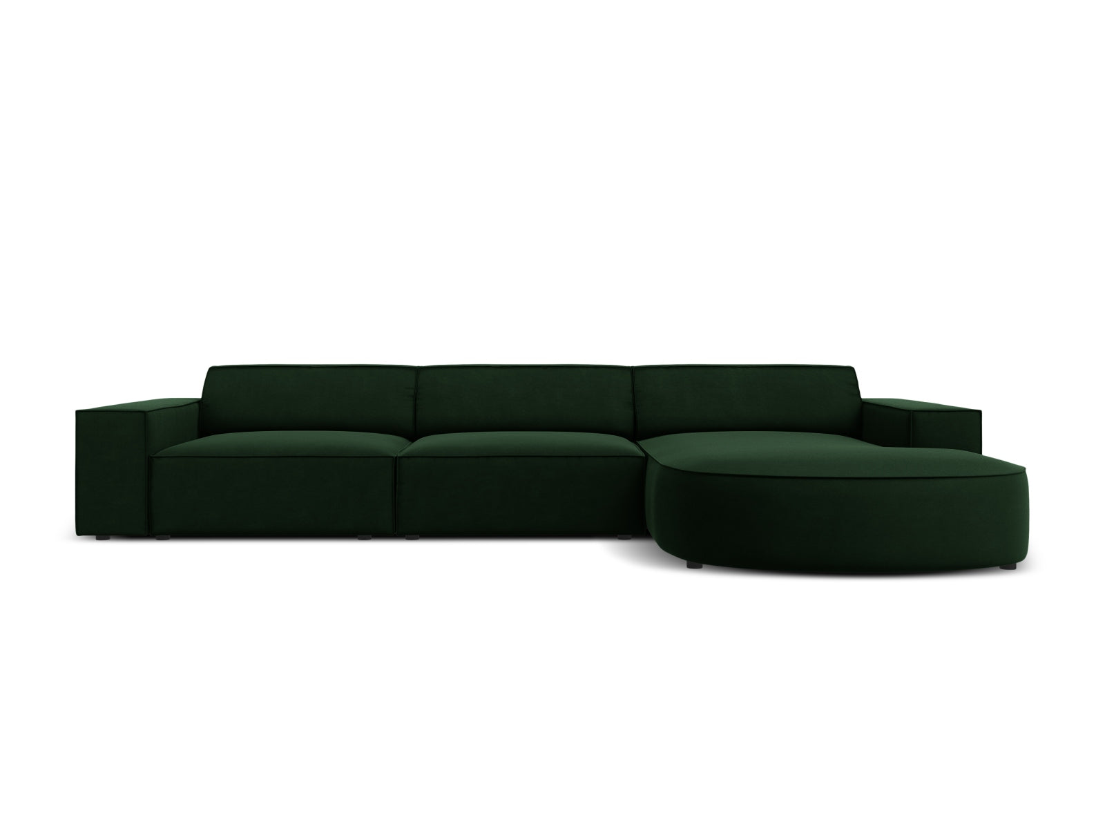 Jodie Velour modulares Ecksofa rechts 4 Sitzer in Bottle Green präsentiert im Onlineshop von KAQTU Design AG. Ecksofa rechts ist von Micadoni