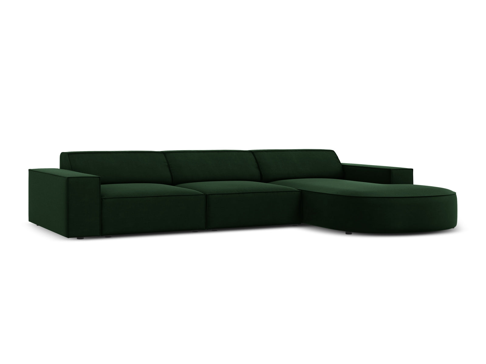 Jodie Velour modulares Ecksofa rechts 4 Sitzer in Bottle Green präsentiert im Onlineshop von KAQTU Design AG. Ecksofa rechts ist von Micadoni