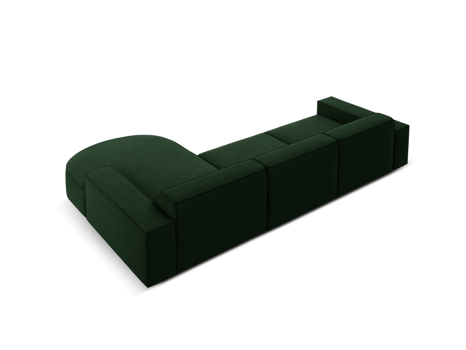 Jodie Velour modulares Ecksofa rechts 4 Sitzer in Bottle Green präsentiert im Onlineshop von KAQTU Design AG. Ecksofa rechts ist von Micadoni