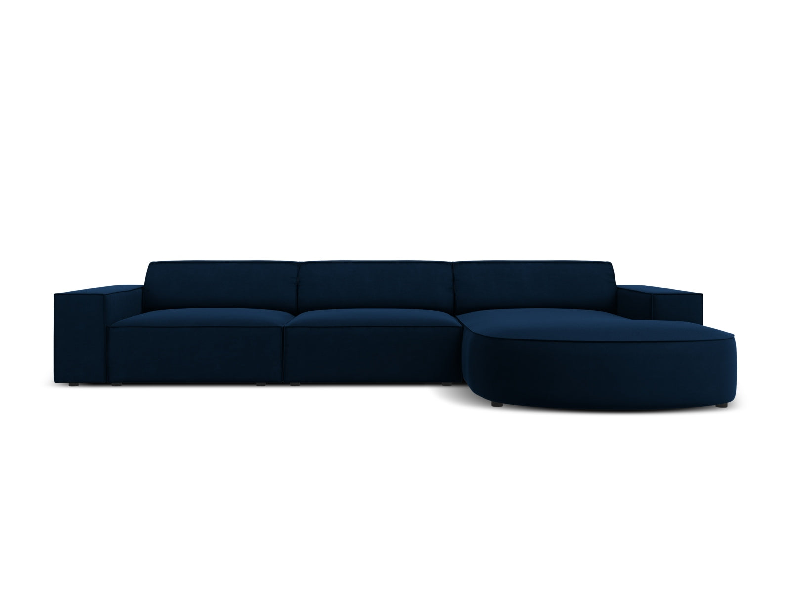 Jodie Velour modulares Ecksofa rechts 4 Sitzer in Royal Blue präsentiert im Onlineshop von KAQTU Design AG. Ecksofa rechts ist von Micadoni