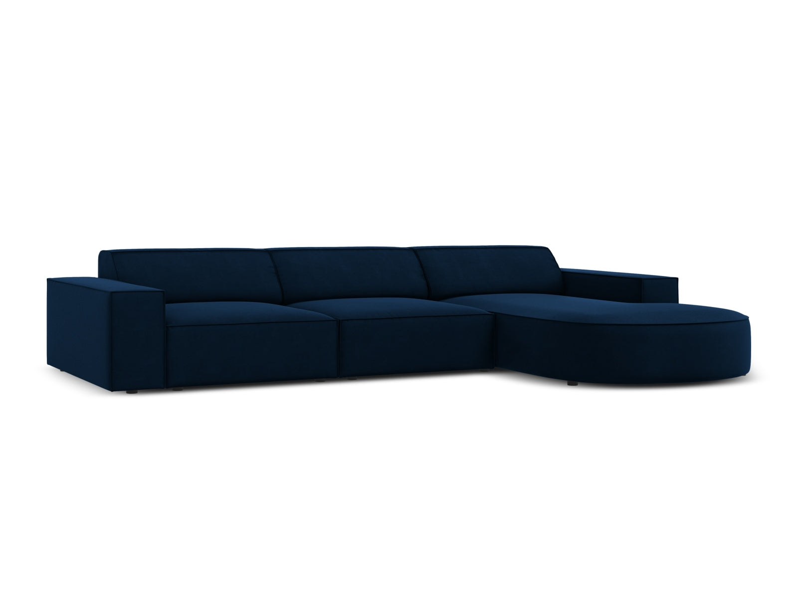 Jodie Velour modulares Ecksofa rechts 4 Sitzer in Royal Blue präsentiert im Onlineshop von KAQTU Design AG. Ecksofa rechts ist von Micadoni