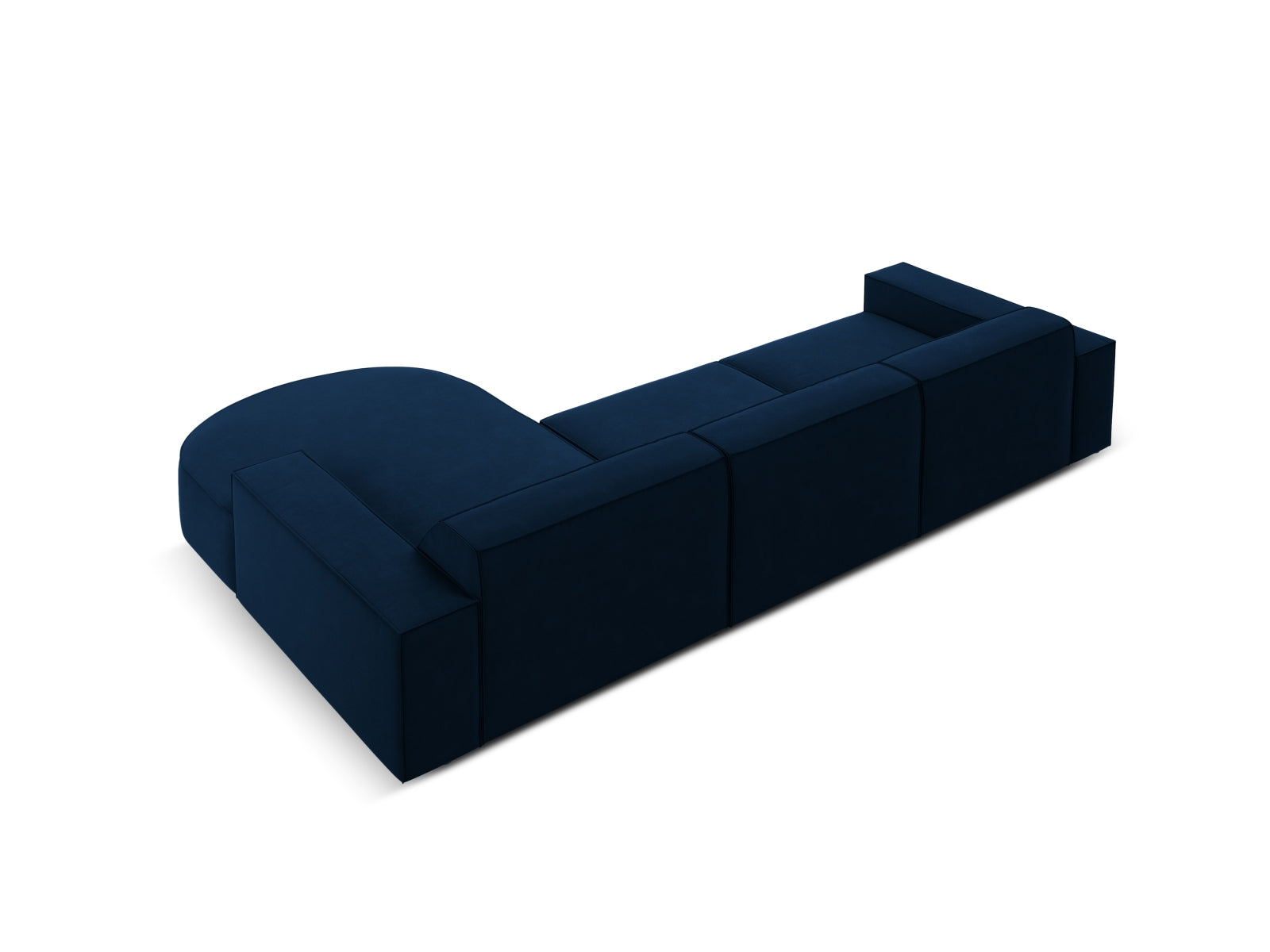 Jodie Velour modulares Ecksofa rechts 4 Sitzer in Royal Blue präsentiert im Onlineshop von KAQTU Design AG. Ecksofa rechts ist von Micadoni