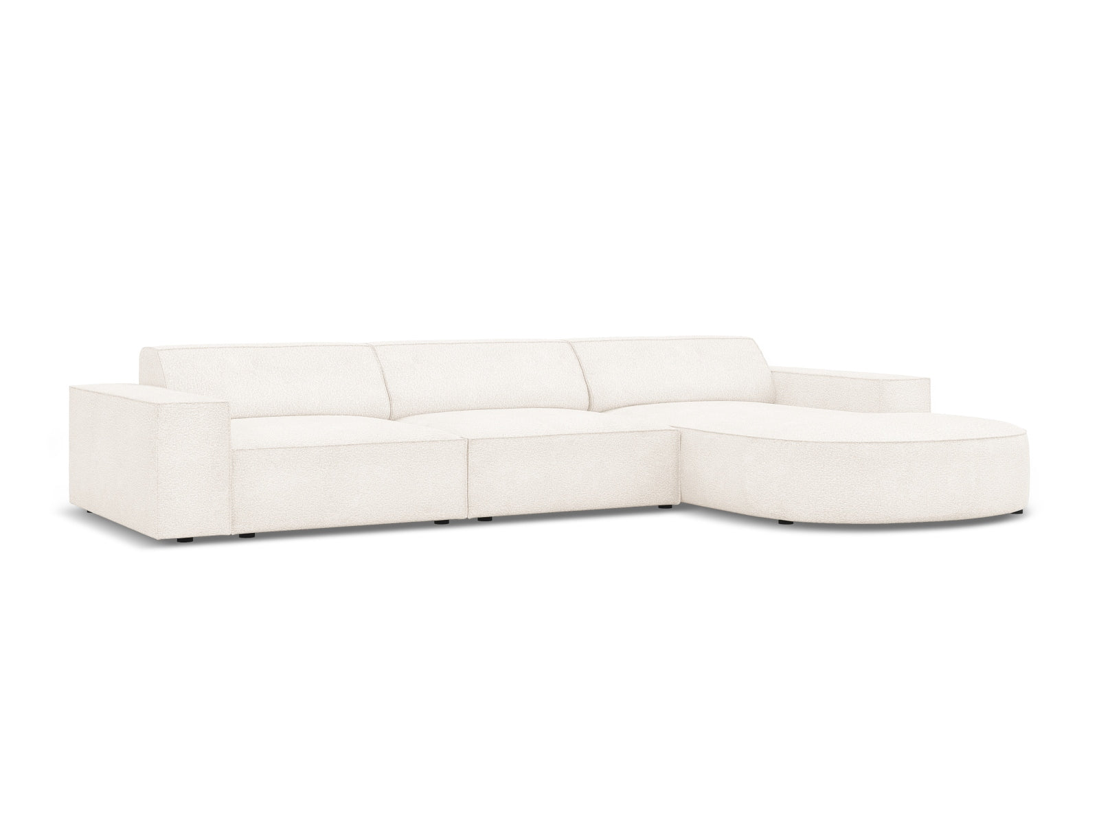 Jodie Boucle modulares Ecksofa rechts 4 Sitzer in Beige präsentiert im Onlineshop von KAQTU Design AG. Ecksofa rechts ist von Micadoni