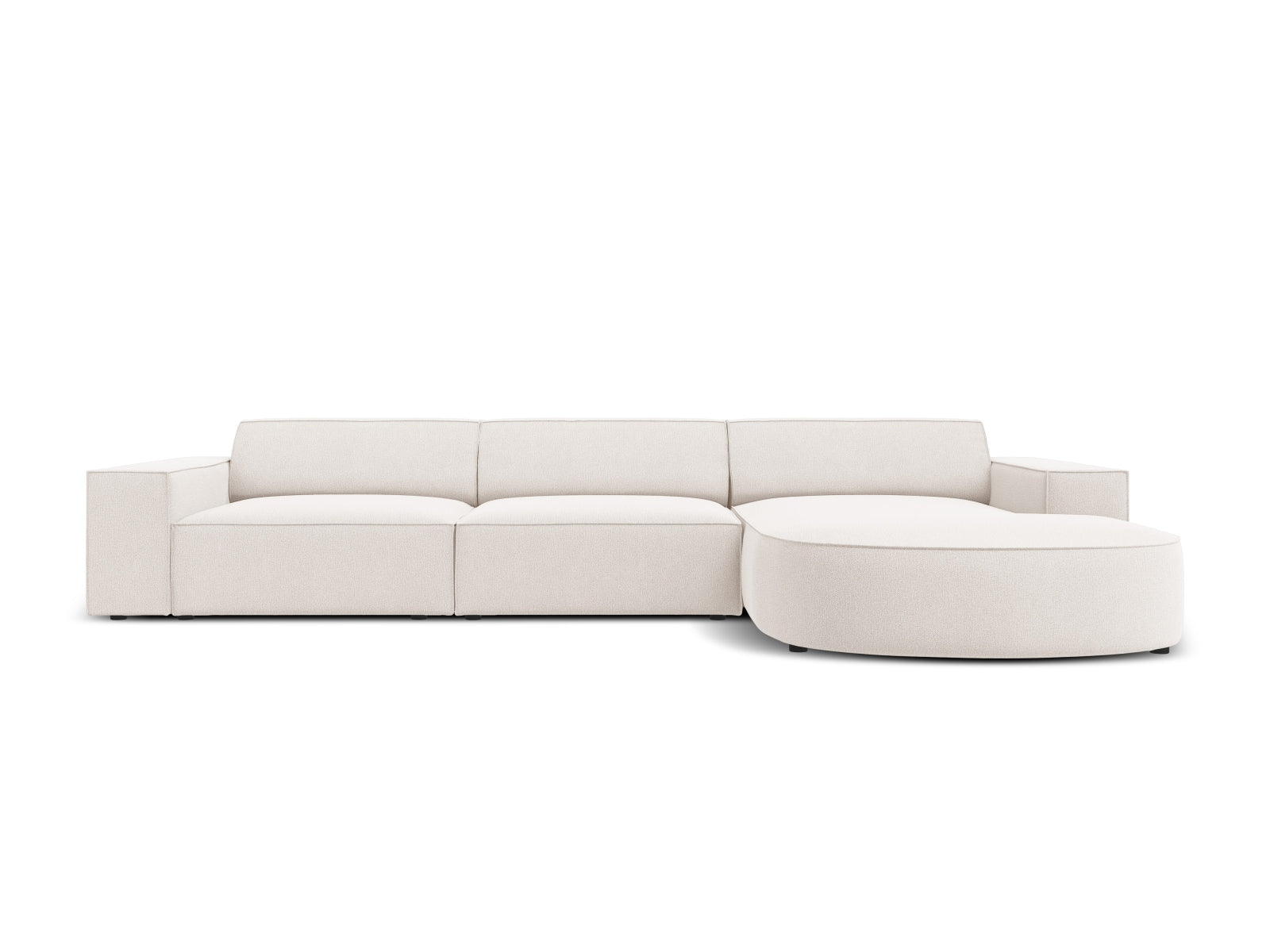 Jodie Modulares Ecksofa rechts 4 Sitzer in Light Beige präsentiert im Onlineshop von KAQTU Design AG. Ecksofa rechts ist von Micadoni