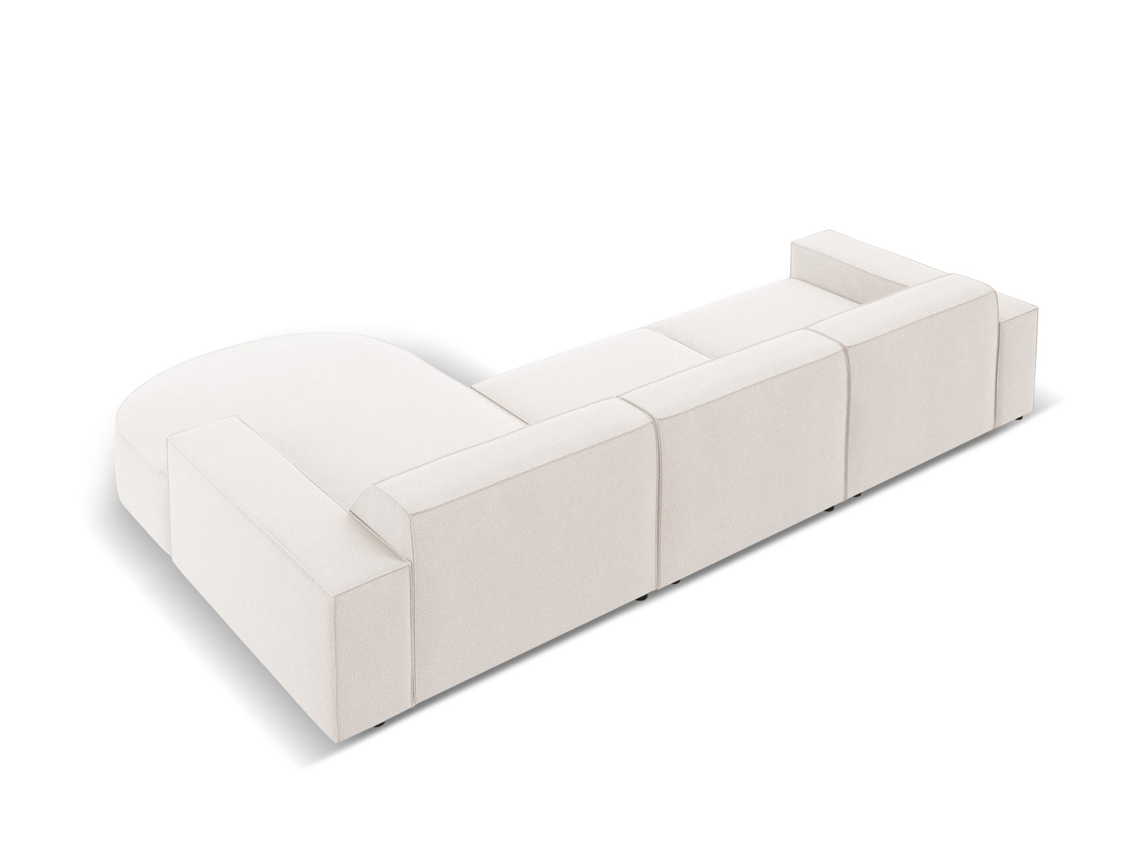 Jodie Modulares Ecksofa rechts 4 Sitzer in Light Beige präsentiert im Onlineshop von KAQTU Design AG. Ecksofa rechts ist von Micadoni