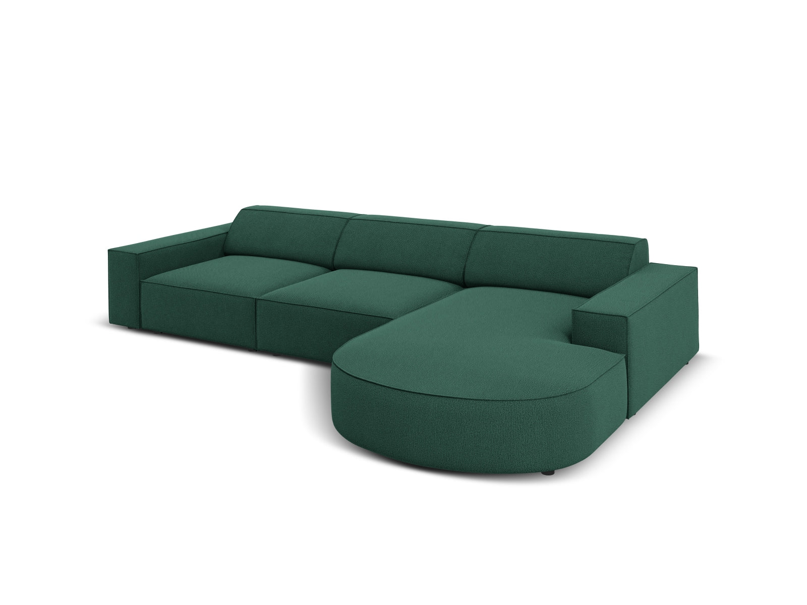 Jodie Modulares Ecksofa rechts 4 Sitzer in Green präsentiert im Onlineshop von KAQTU Design AG. Ecksofa rechts ist von Micadoni