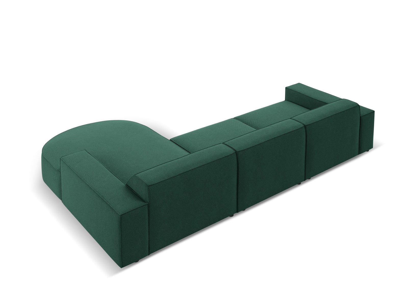 Jodie Modulares Ecksofa rechts 4 Sitzer in Green präsentiert im Onlineshop von KAQTU Design AG. Ecksofa rechts ist von Micadoni