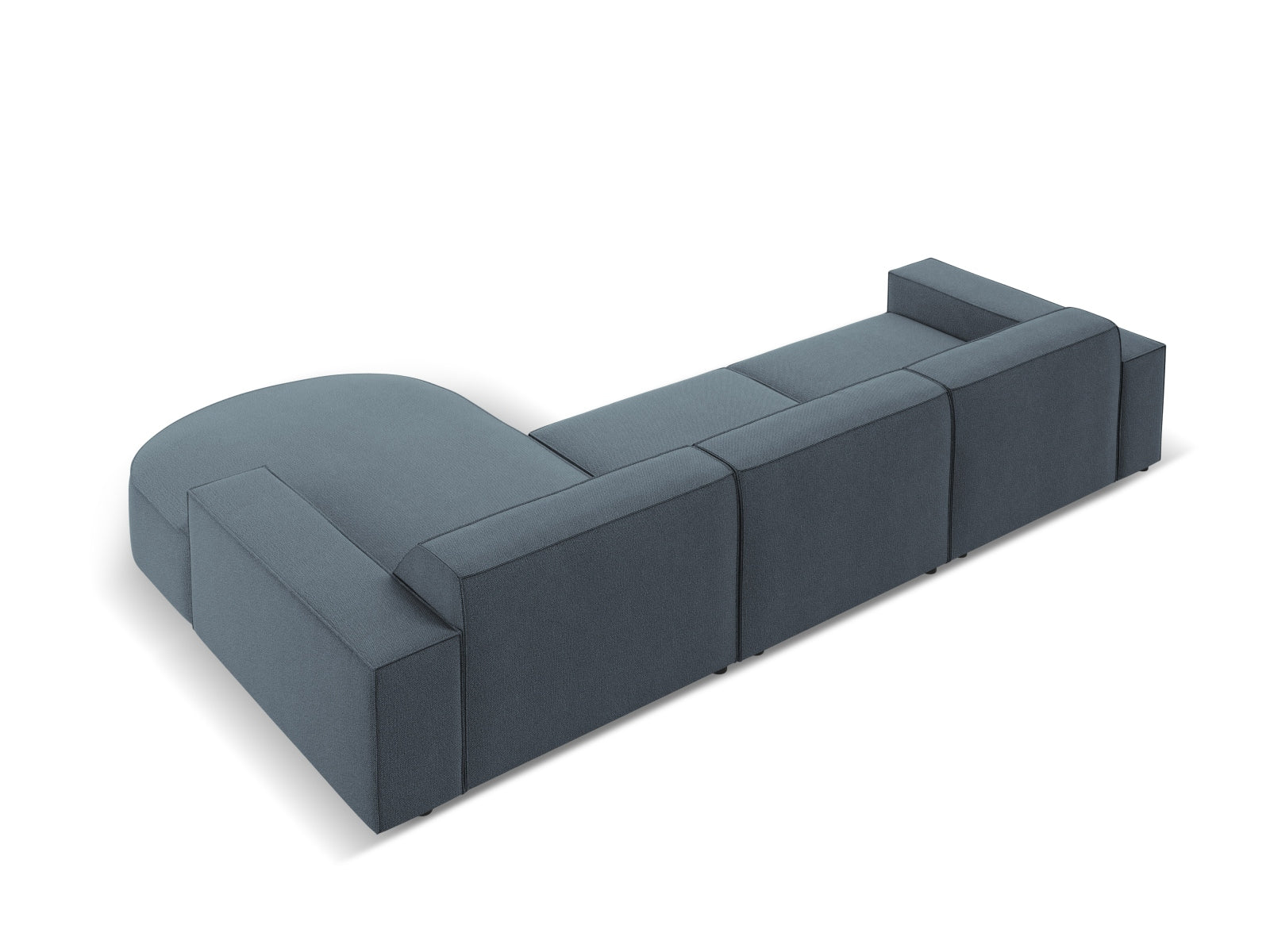 Jodie Modulares Ecksofa rechts 4 Sitzer in Blue präsentiert im Onlineshop von KAQTU Design AG. Ecksofa rechts ist von Micadoni